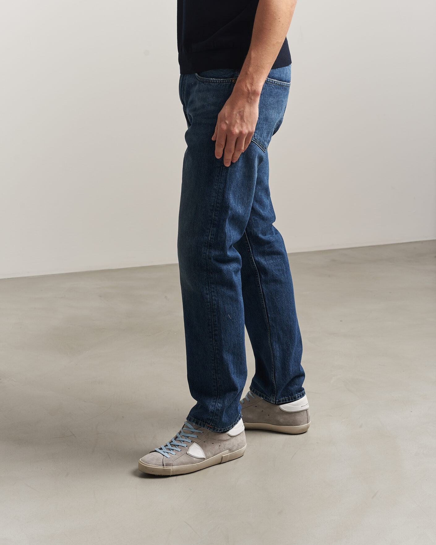 Heren | Sneakers | Philippe Model | PRSX Low Top Canvas Mix Sneaker Grey/White