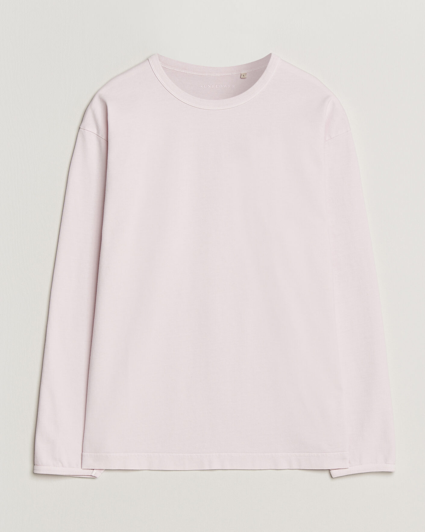 Heren | T-shirts | Sunflower | Heavy Jersey Long Sleeve T-Shirt Pink