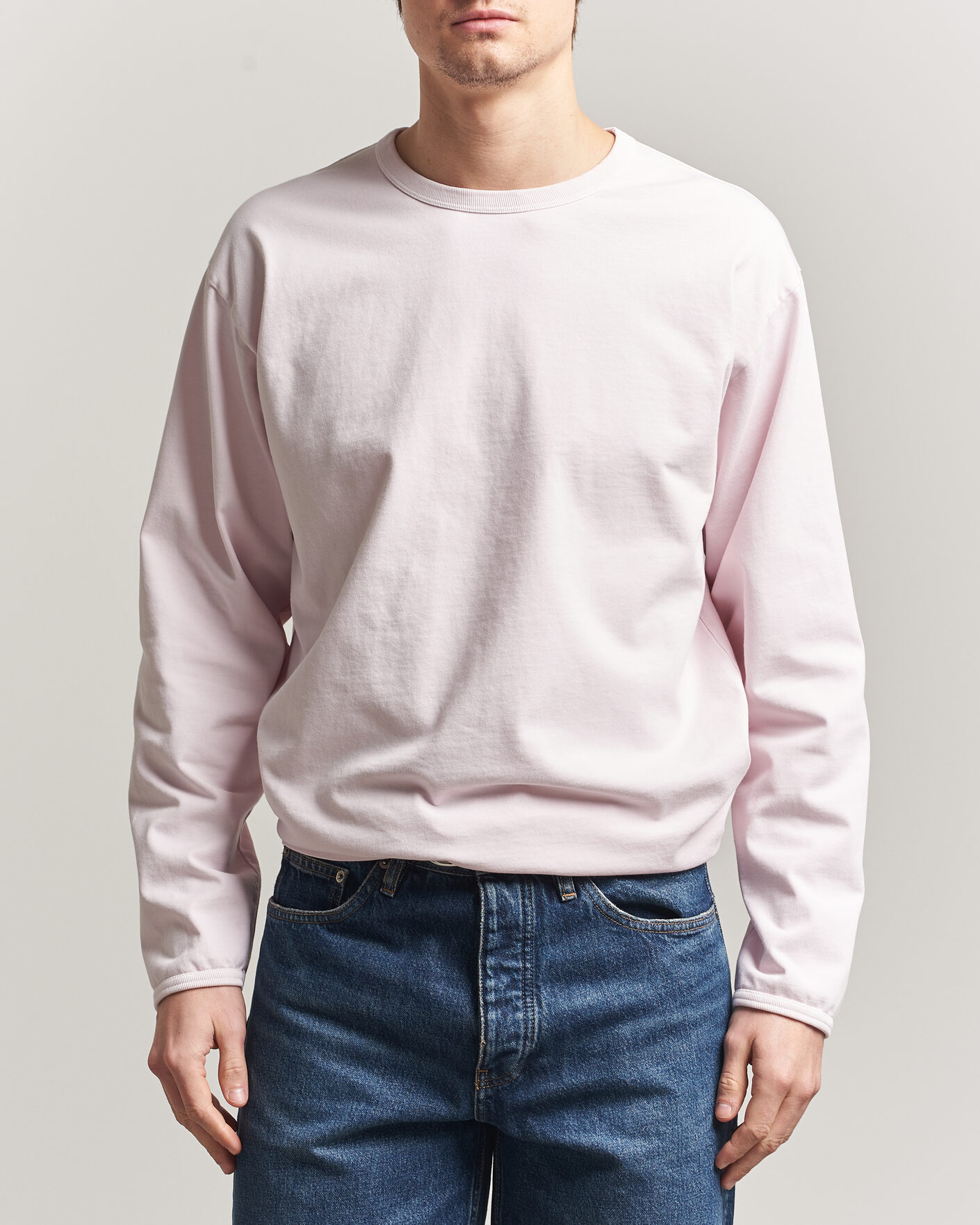 Homme | T-shirts | Sunflower | Heavy Jersey Long Sleeve T-Shirt Pink