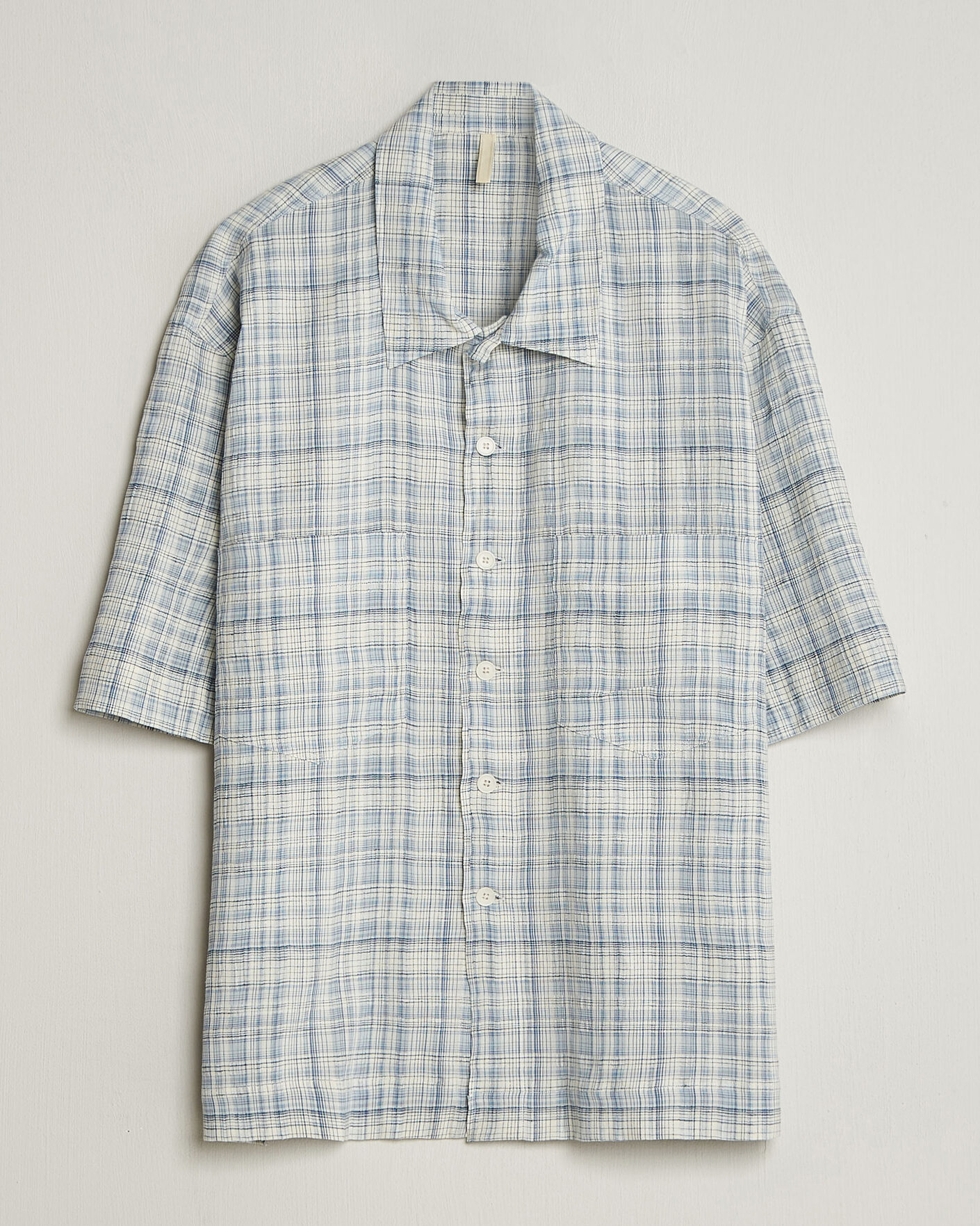 Homme | Chemises | Sunflower | Adam Short Sleeve Shirt Light Blue Check