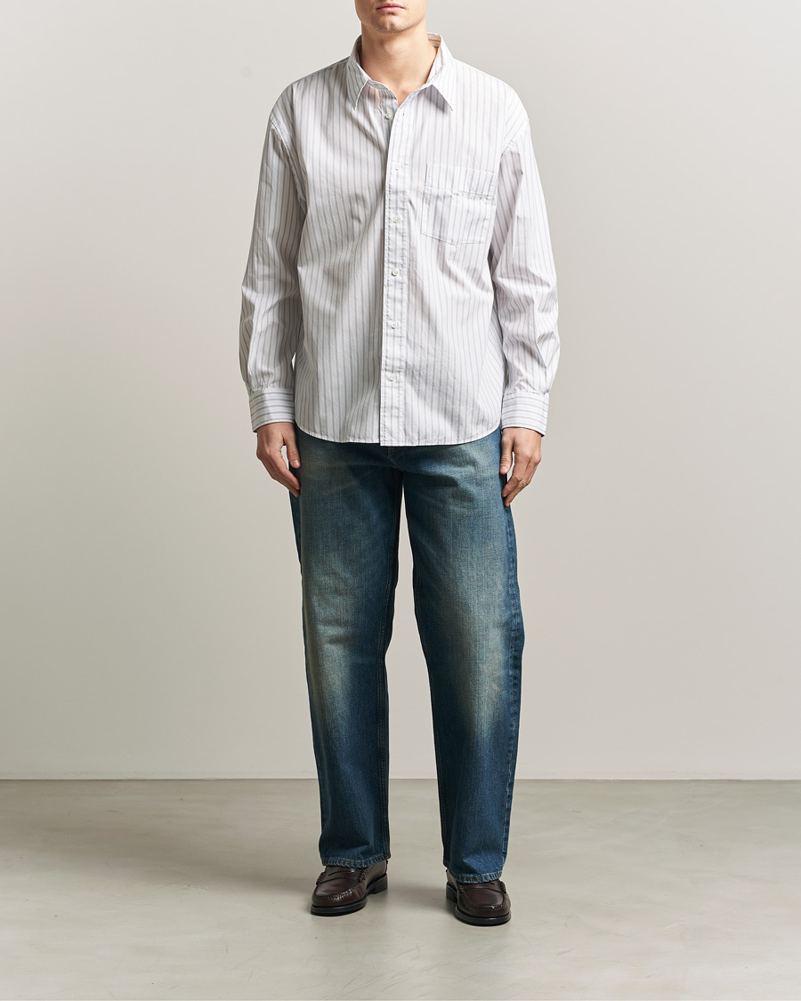Heren | Overhemden | Sunflower | New Base Shirt Blue Stripe