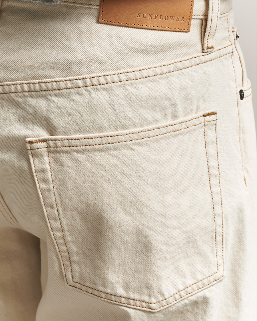 Heren | Jeans | Sunflower | Loose Jeans Ecru Contrast