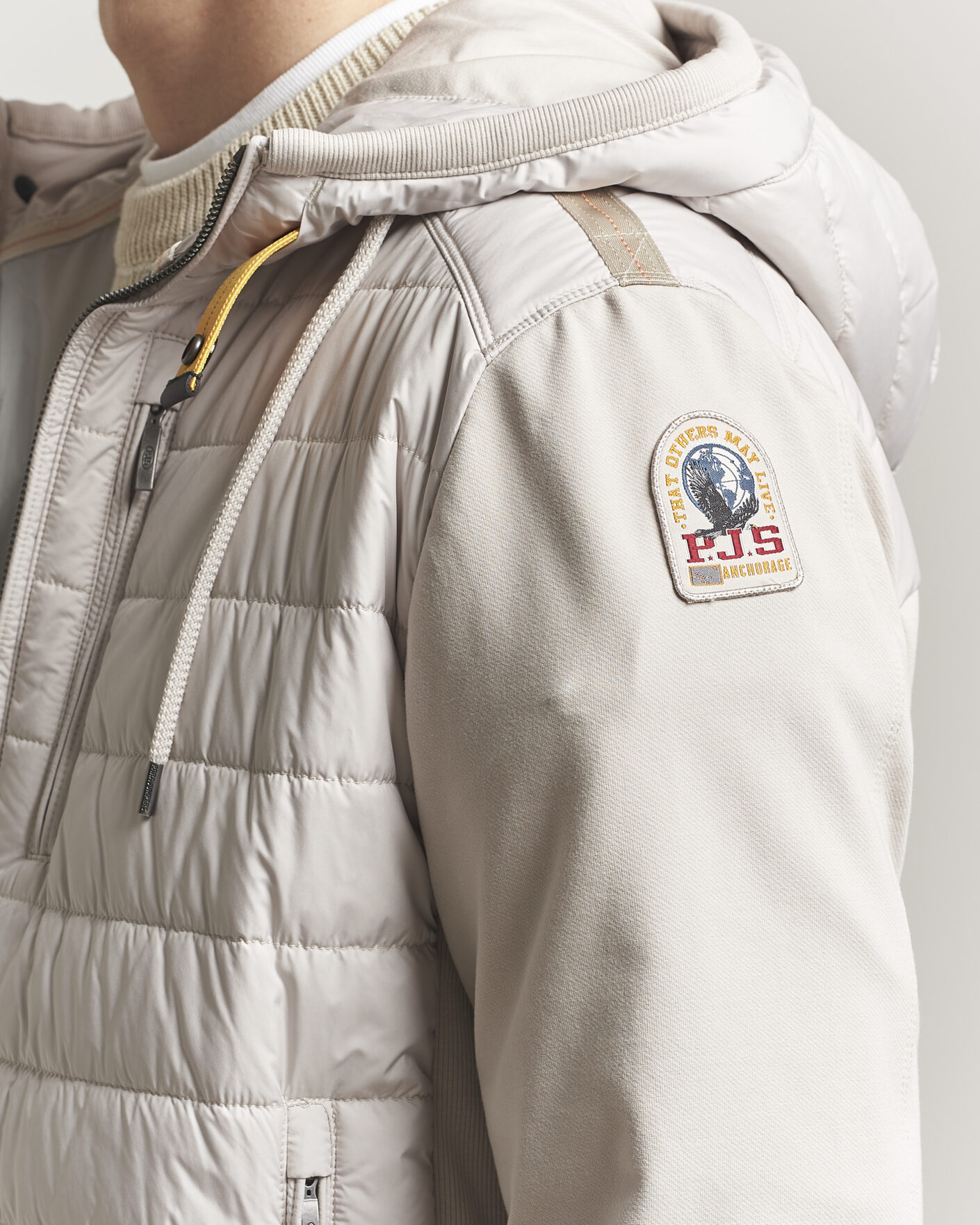 Homme | Manteaux Et Vestes | Parajumpers | Ivor Hybrid Hooded Jacket Pelican