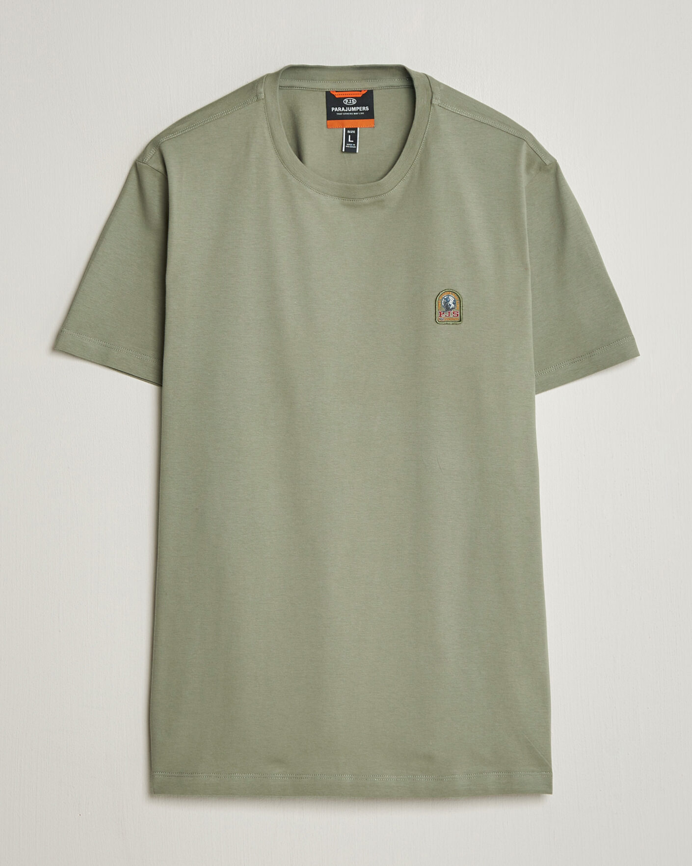 Heren | T-shirts | Parajumpers | Patch Crew Neck T-Shirt Ashen Sage