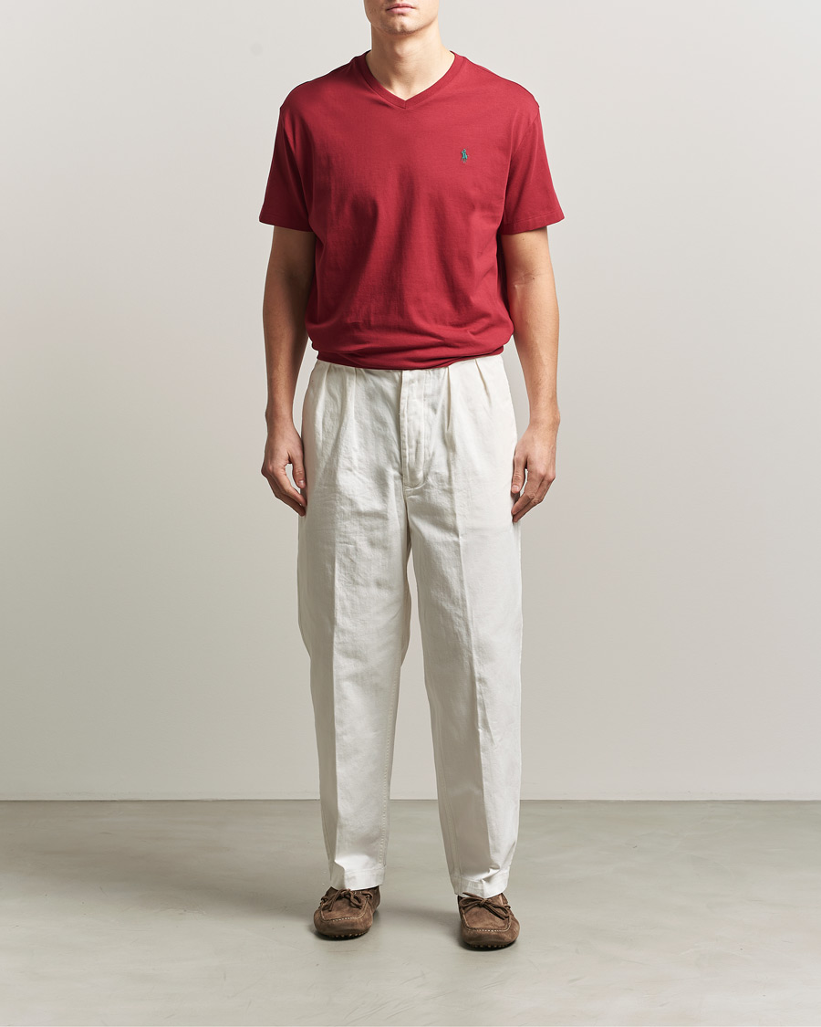 Homme | T-shirts | Polo Ralph Lauren | V-Neck T-Shirt Heritage Red