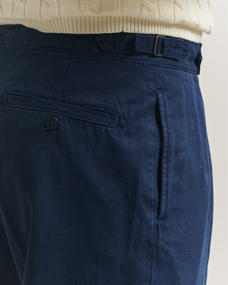 Heren | Broeken | Polo Ralph Lauren | Pleated Cotton Twill Chinos Dark Cobalt