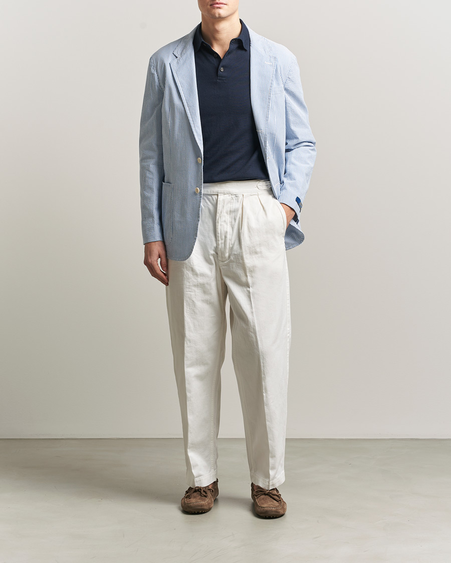 Heren | Broeken | Polo Ralph Lauren | Pleated Cotton Twill Chinos Deckwash White