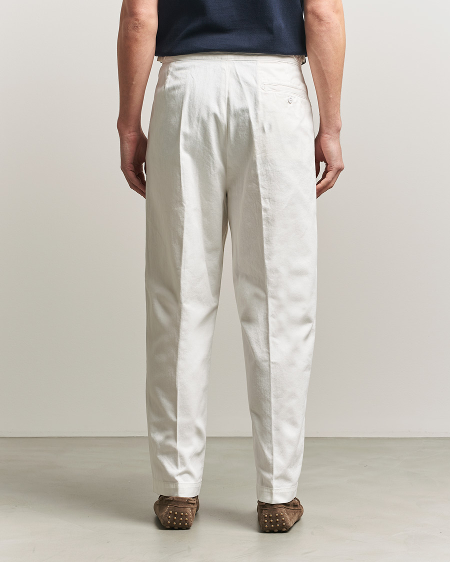 Heren | Broeken | Polo Ralph Lauren | Pleated Cotton Twill Chinos Deckwash White