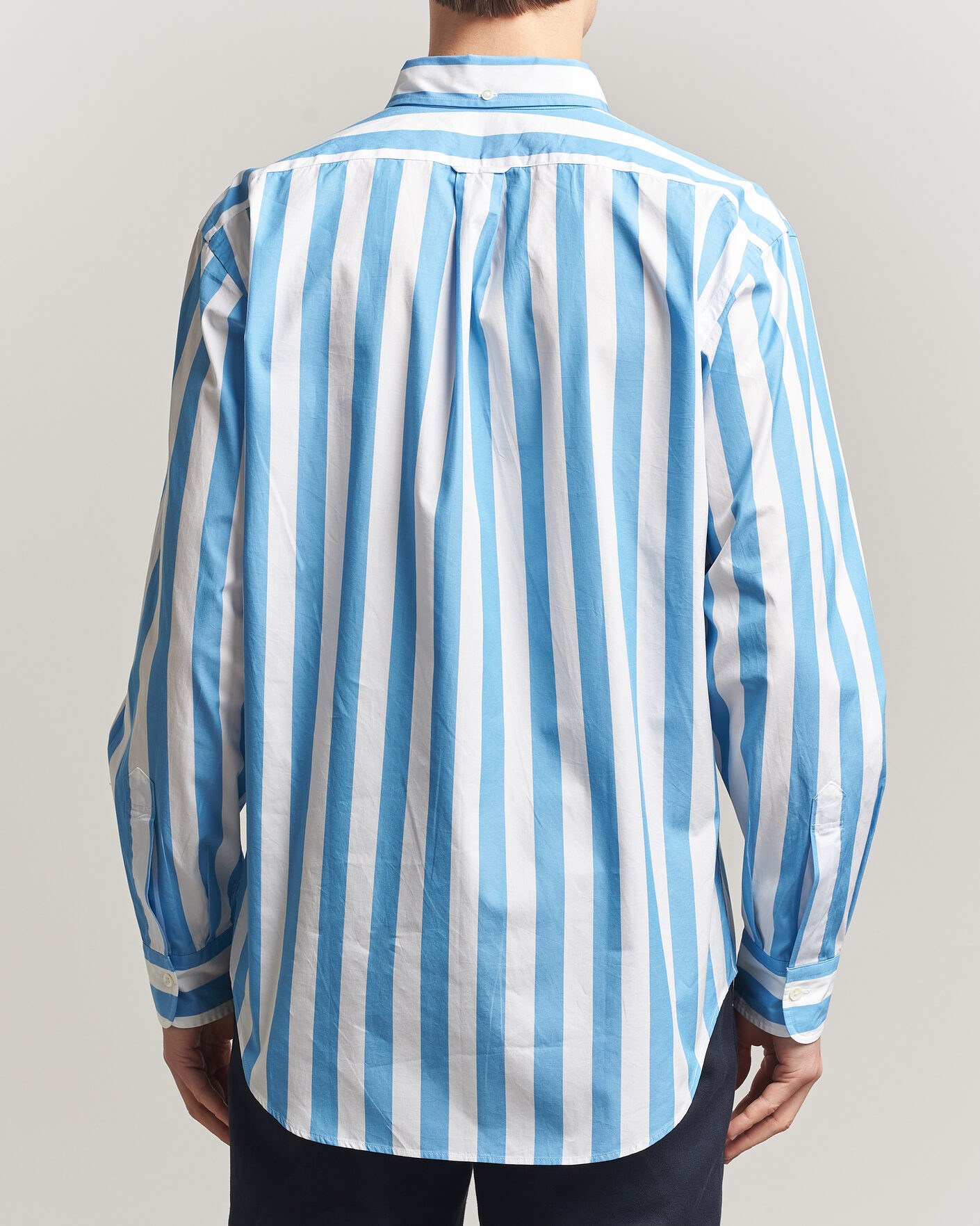 Heren | Overhemden | Kamakura Shirts | Vintage Ivy Button Down Shirt Bold Blue Stripe