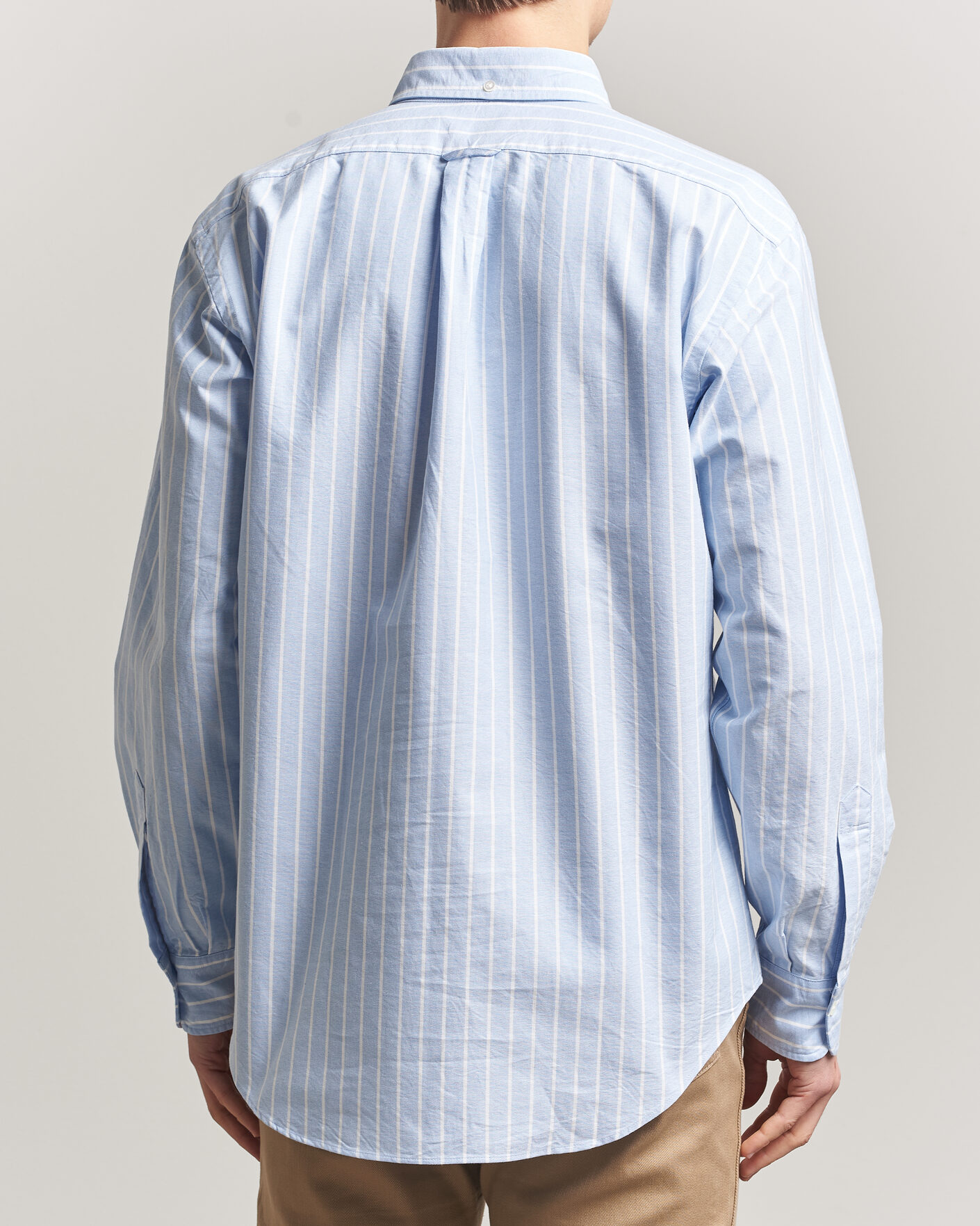 Heren | Overhemden | Kamakura Shirts | Vintage Ivy Oxford BD Shirt Blue Blazer Stripe