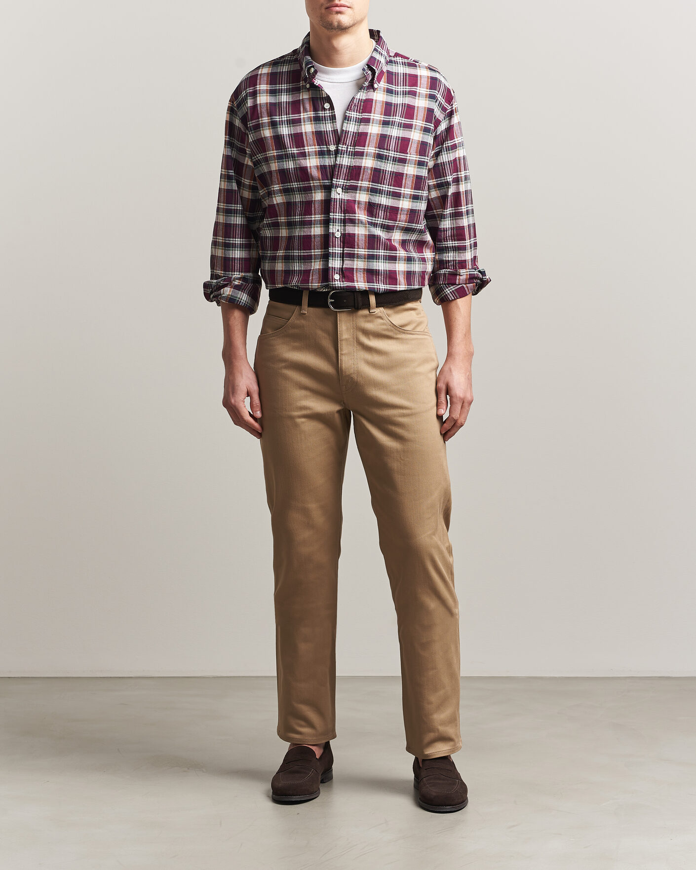 Homme | Chemises | Kamakura Shirts | Vintage Ivy Button Down Shirt Red Madras