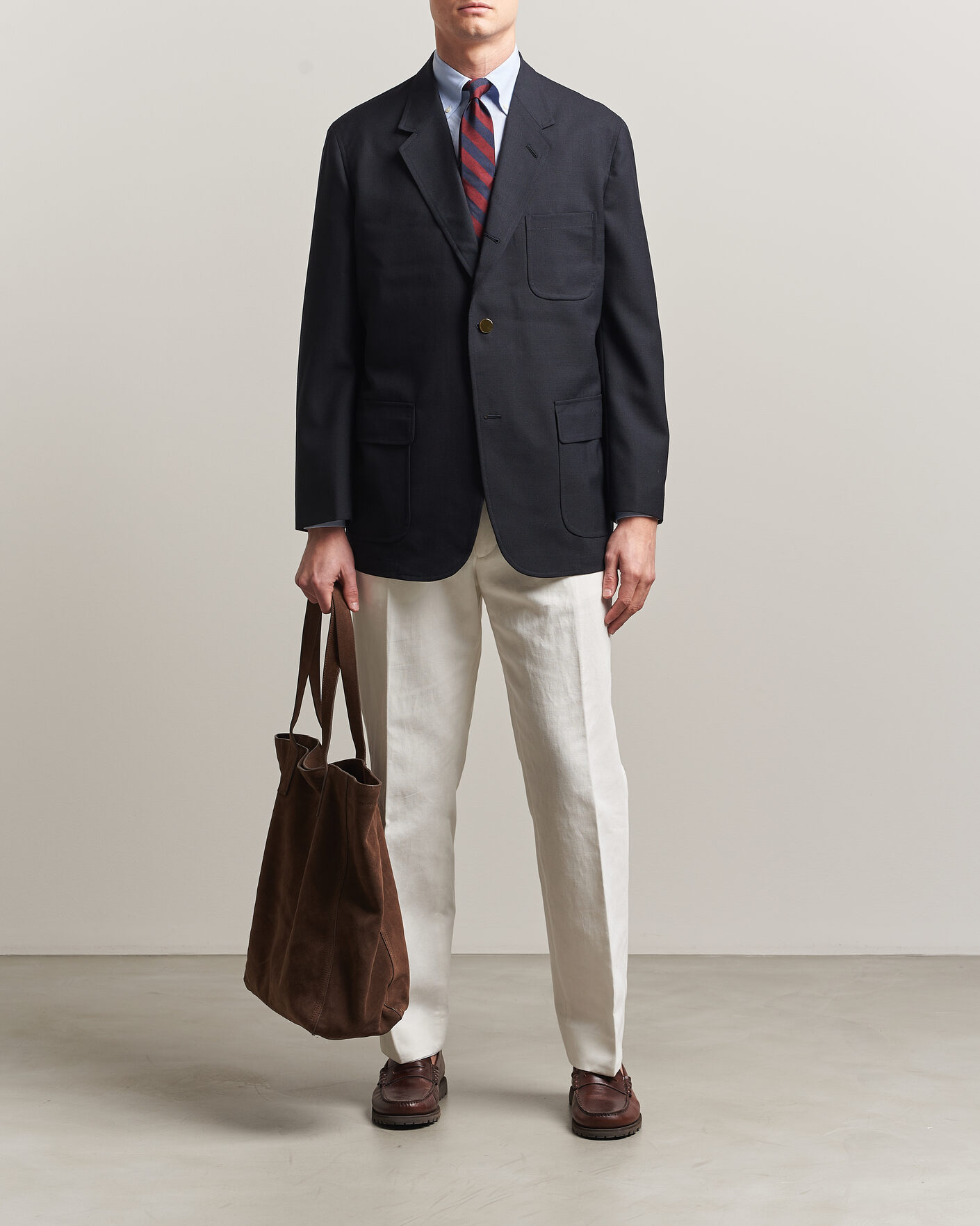 Heren | Blazers | Kamakura Shirts | Unstructured Ivy Blazer Navy