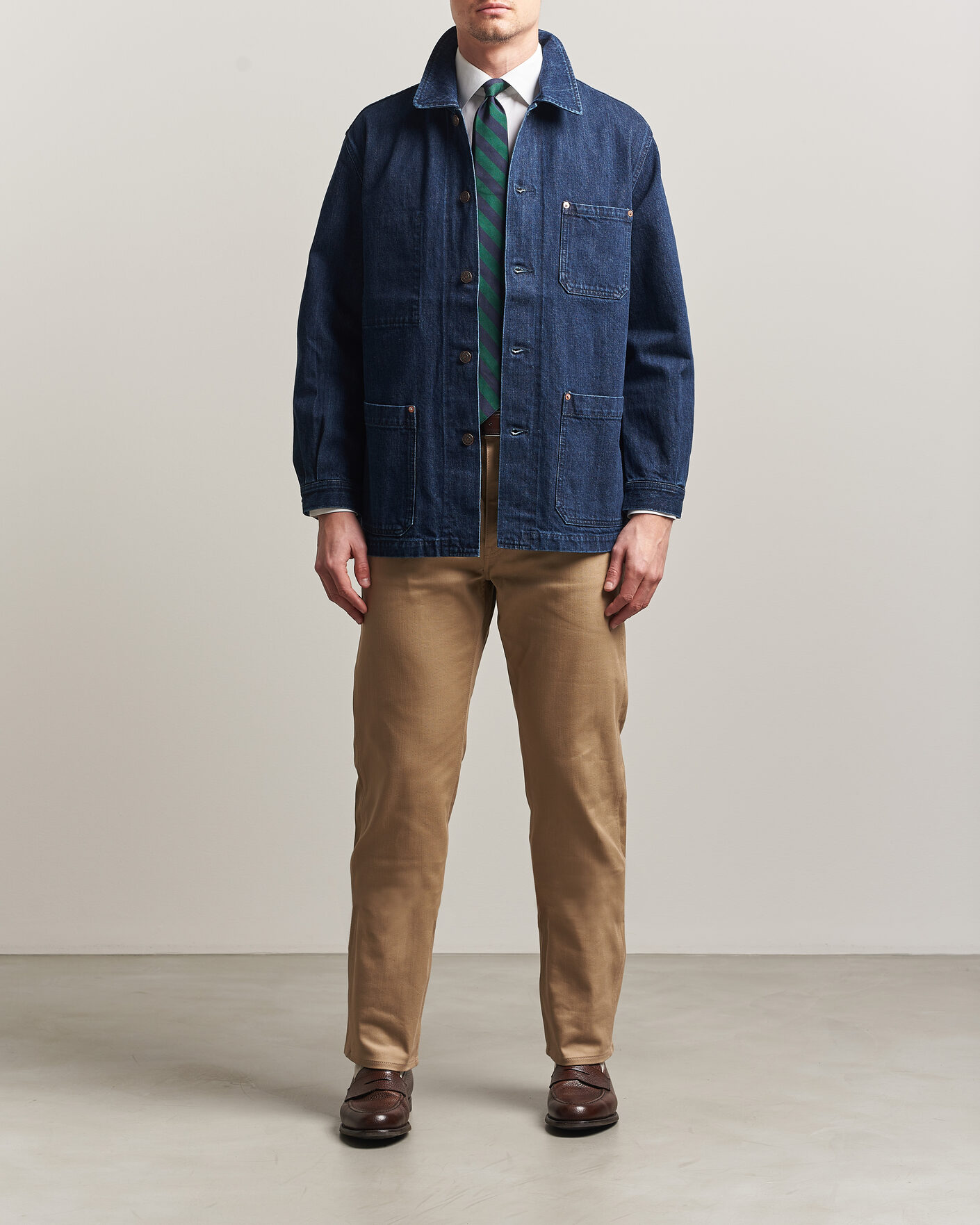 Homme | Manteaux Et Vestes | Kamakura Shirts | French Work Jacket Dark Denim