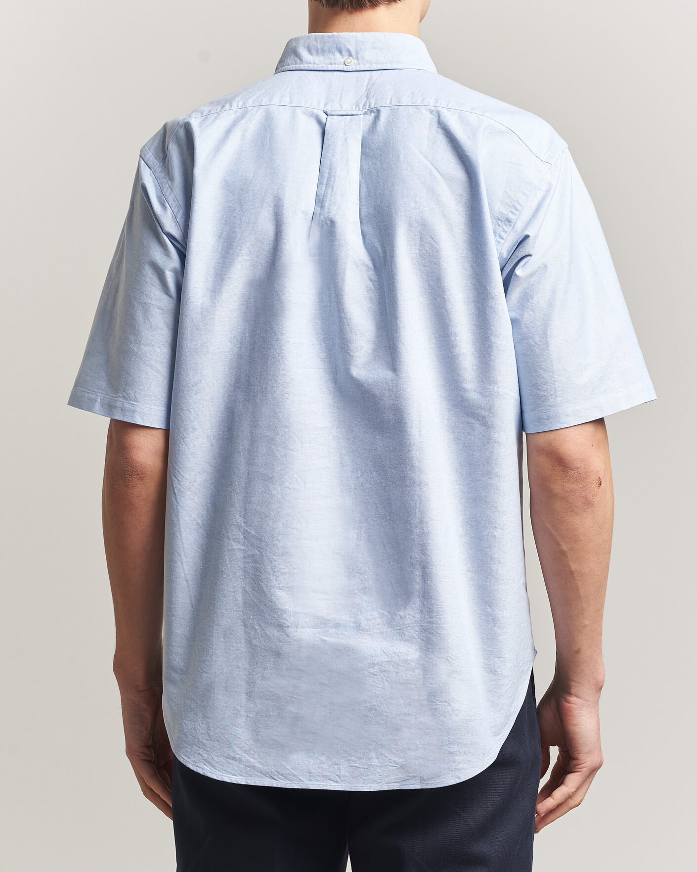 Homme | Chemises | Kamakura Shirts | Vintage Ivy Half Sleeve Oxford Popover Light Blue