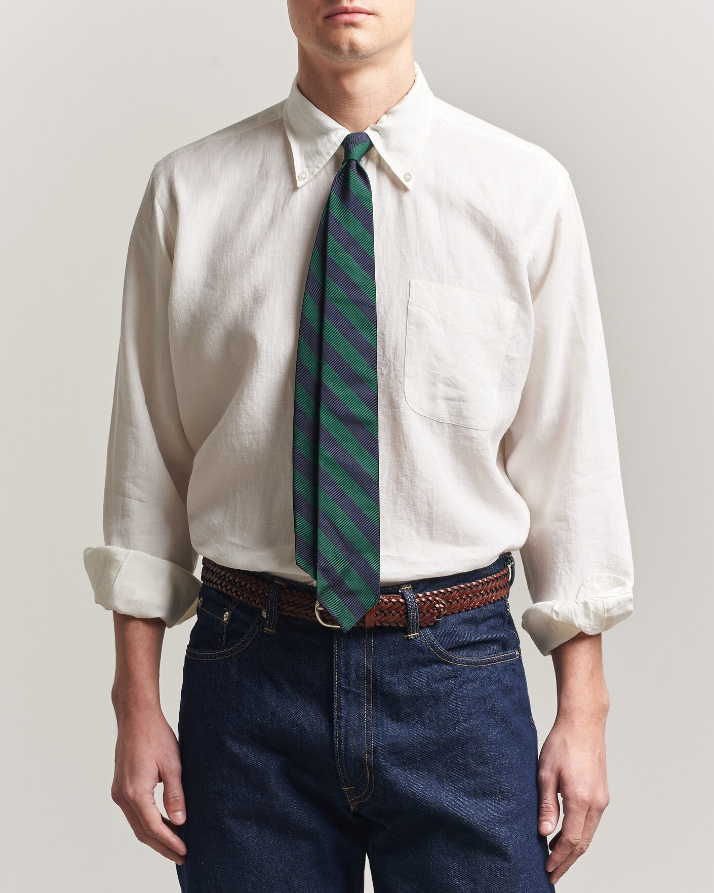 Heren | Overhemden | Kamakura Shirts | Linen Ametora Shirt White