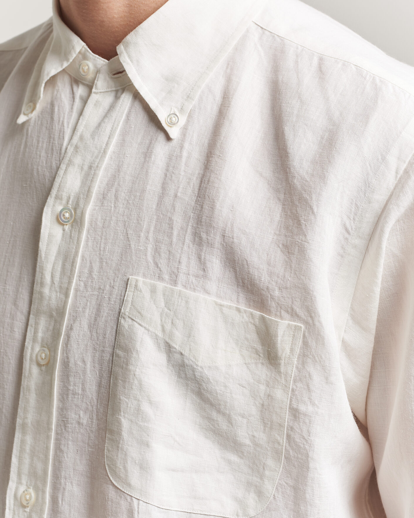 Heren | Overhemden | Kamakura Shirts | Linen Ametora Shirt White