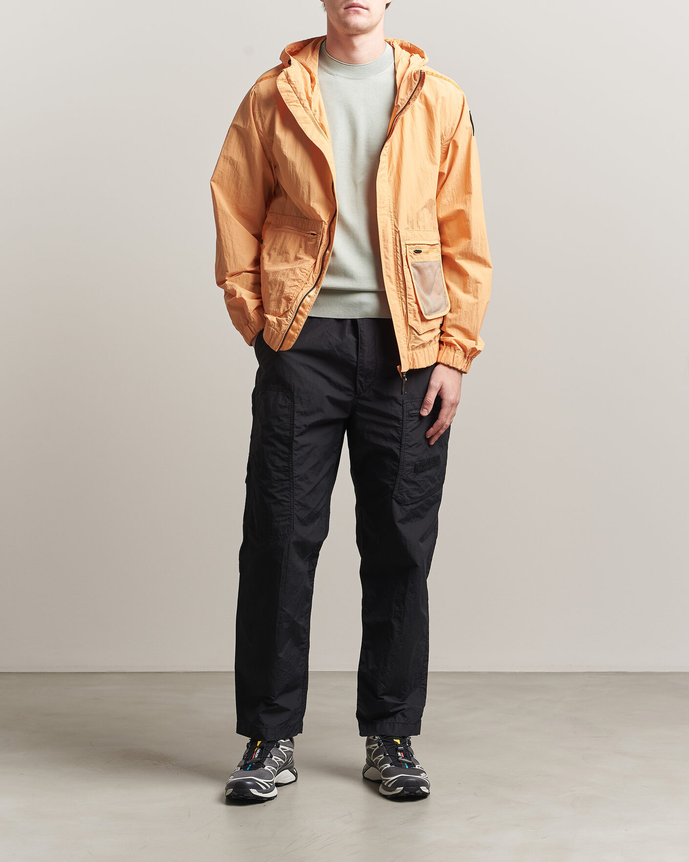 Homme | Manteaux Et Vestes | Parajumpers | Rube Smash Peached Nylon Hooded Jacket Apricot Nectar