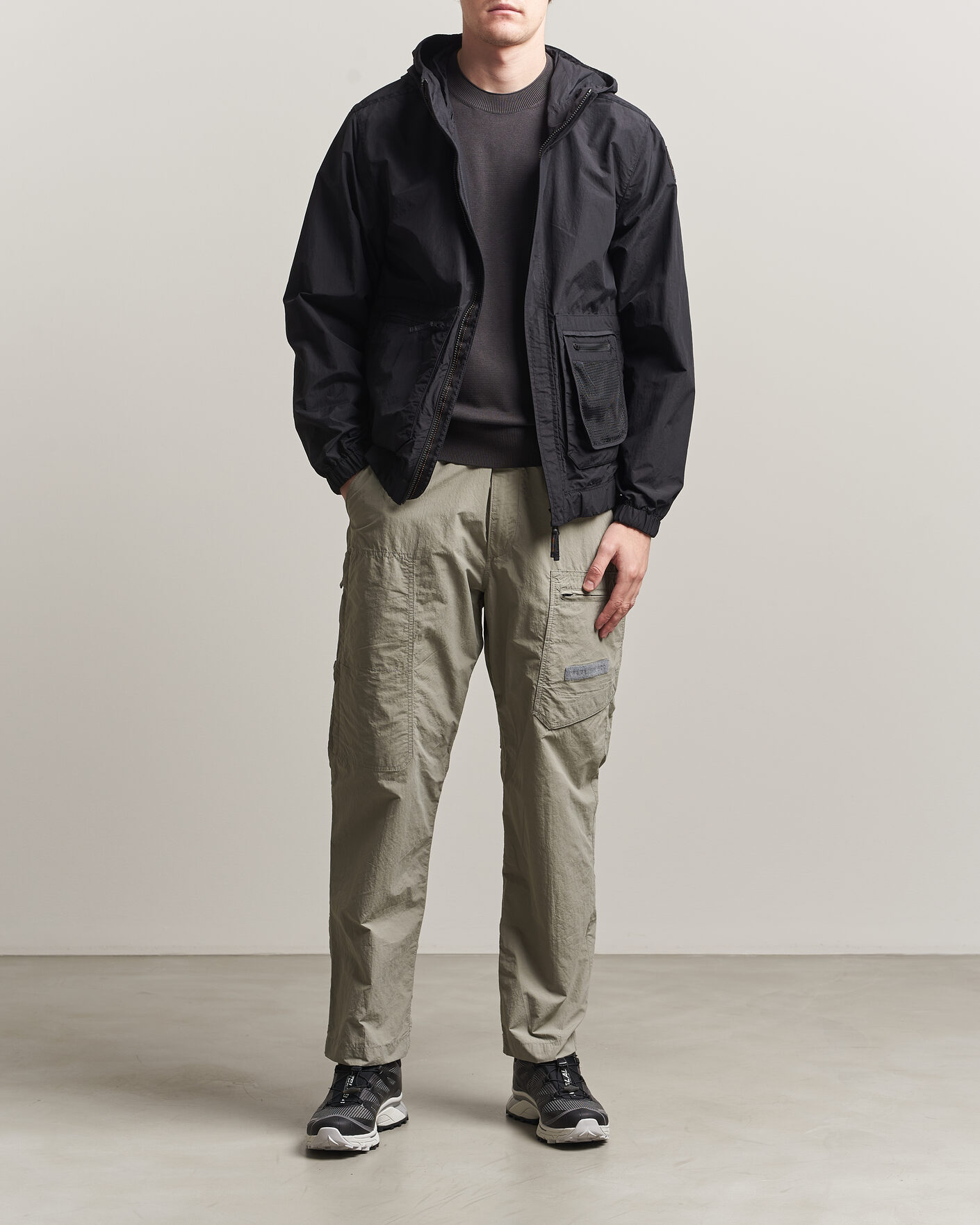 Homme | Manteaux Et Vestes | Parajumpers | Rube Smash Peached Nylon Hooded Jacket Black