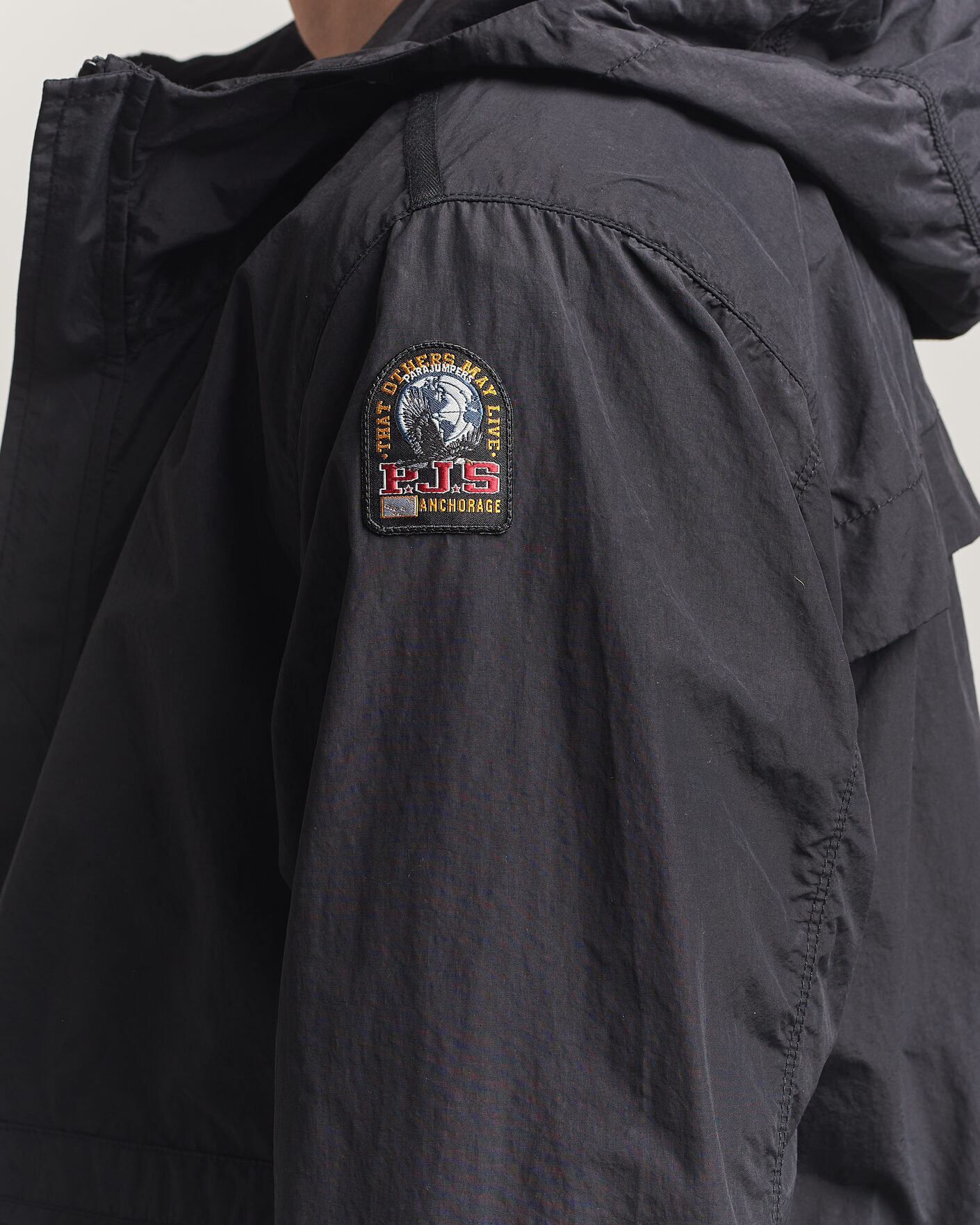 Homme | Manteaux Et Vestes | Parajumpers | Rube Smash Peached Nylon Hooded Jacket Black
