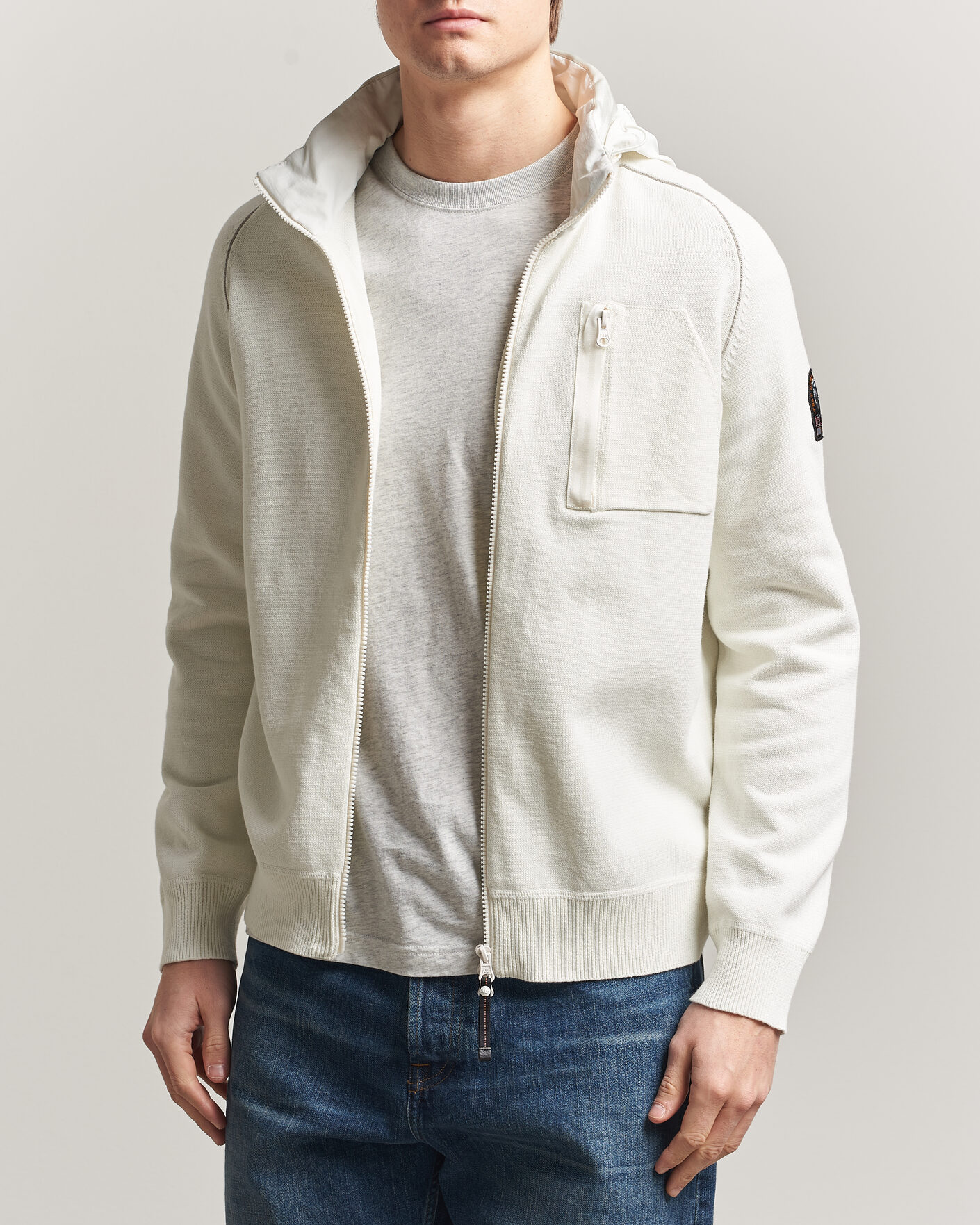 Heren | Jassen | Parajumpers | Bargany Rescue Knitted Hybrid Jacket Star White
