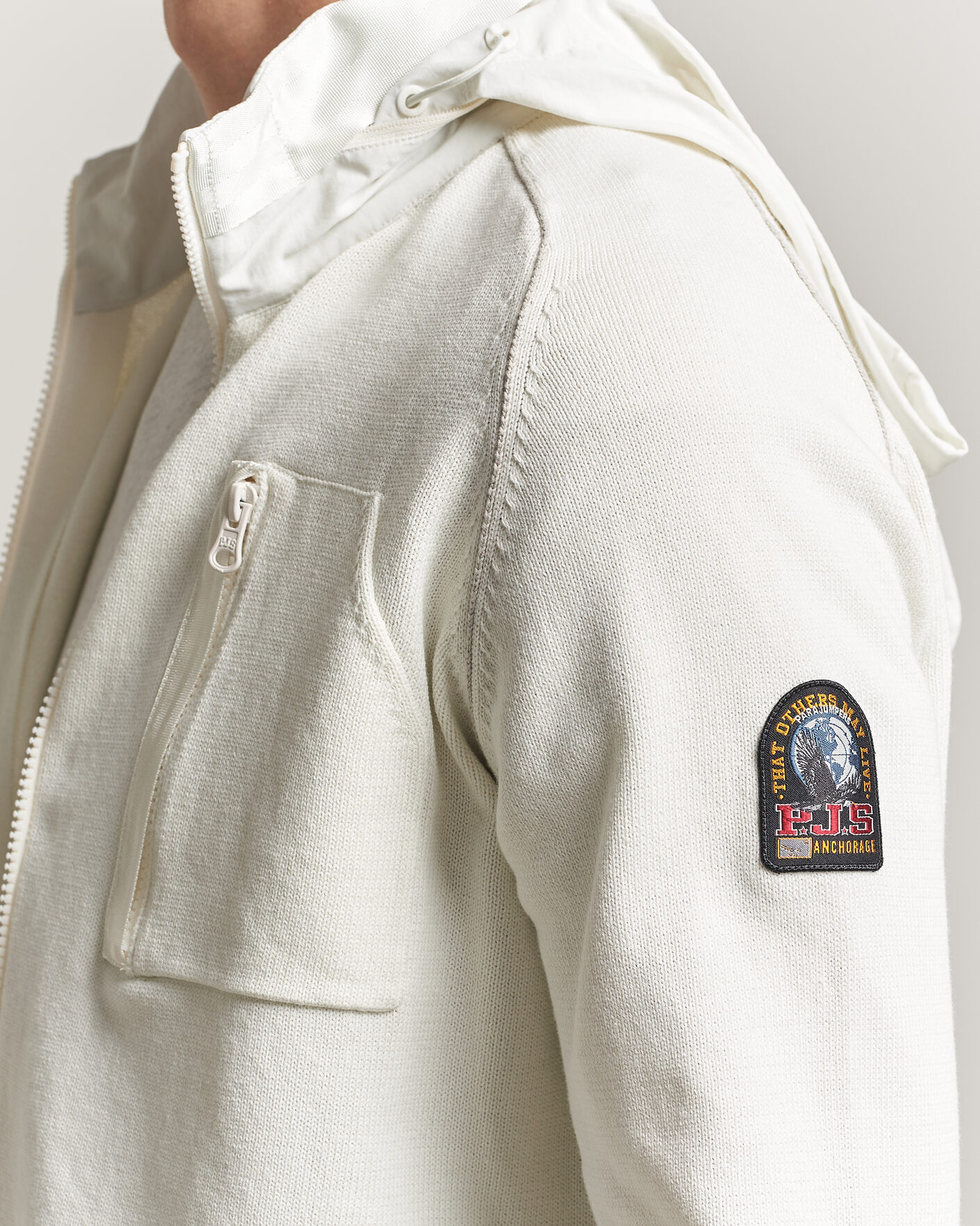 Homme | Manteaux Et Vestes | Parajumpers | Bargany Rescue Knitted Hybrid Jacket Star White