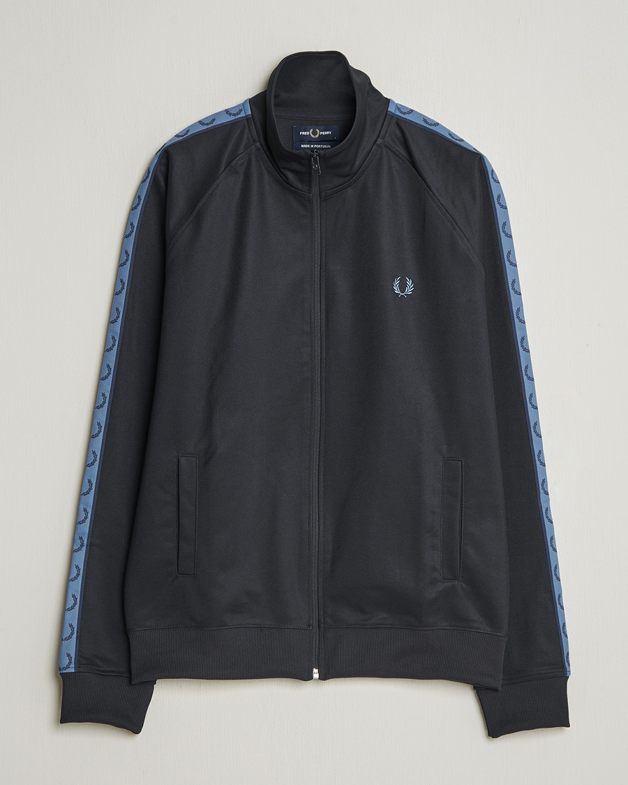 Heren | Truien | Fred Perry | Taped Track Jacket Navy