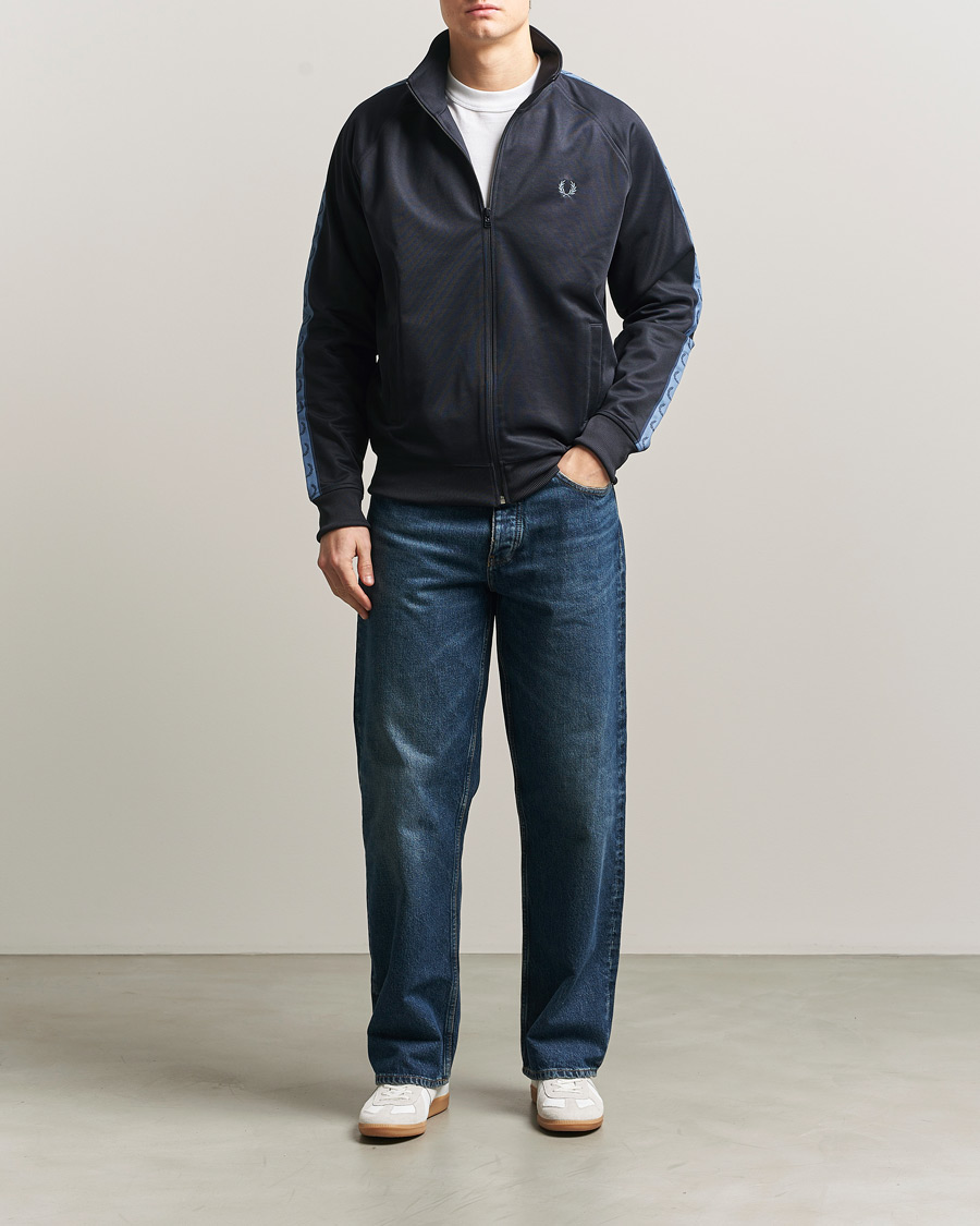Heren | Truien | Fred Perry | Taped Track Jacket Navy