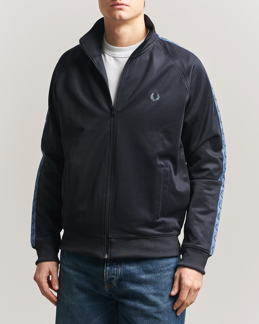 Heren | Truien | Fred Perry | Taped Track Jacket Navy