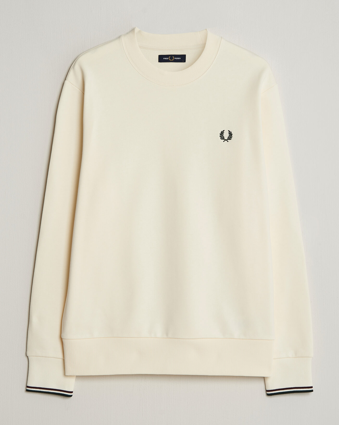 Homme | Pulls Et Tricots | Fred Perry | Crew Neck Sweatshirt Ecru