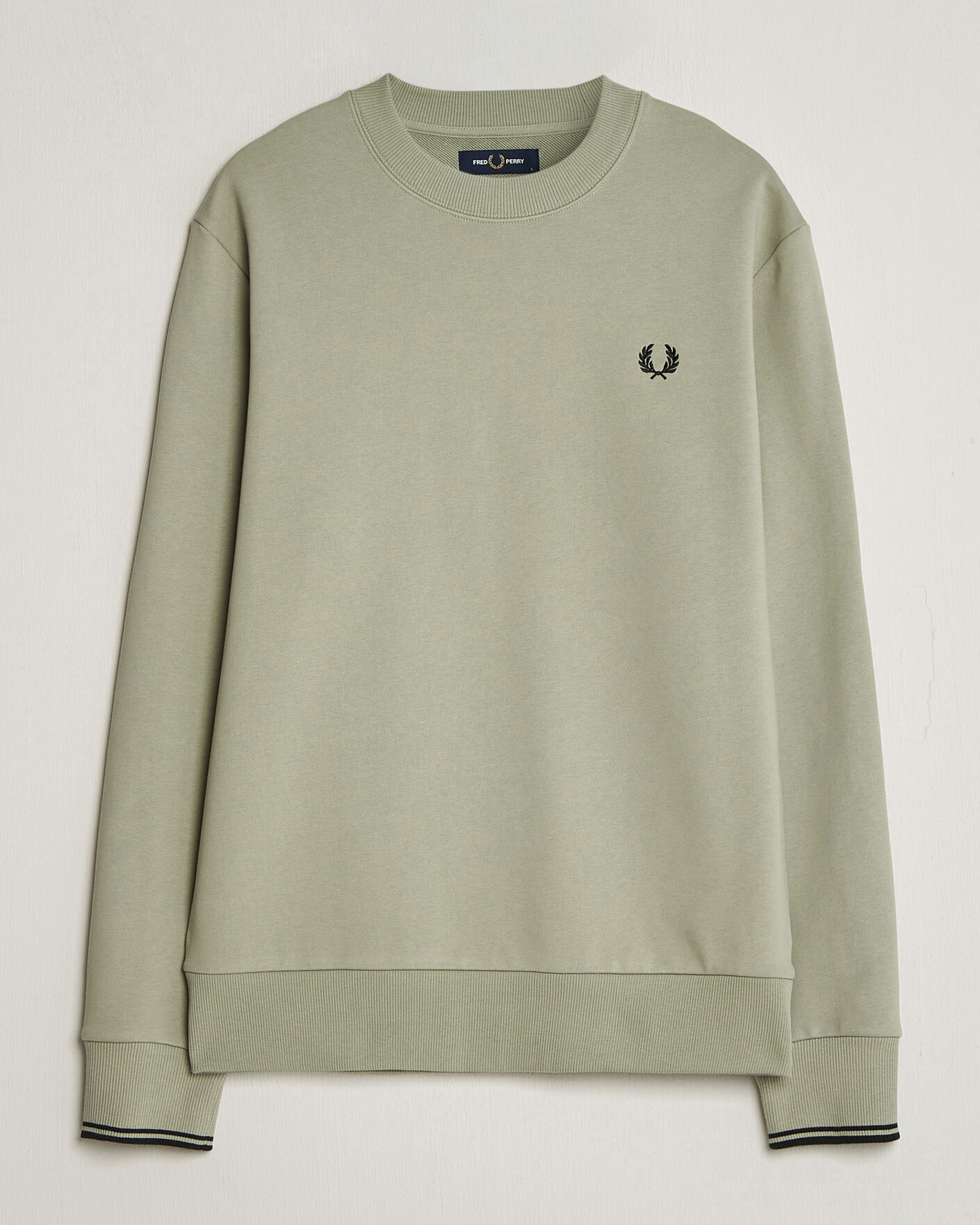 Heren | Truien | Fred Perry | Crew Neck Sweatshirt Seagrass Green