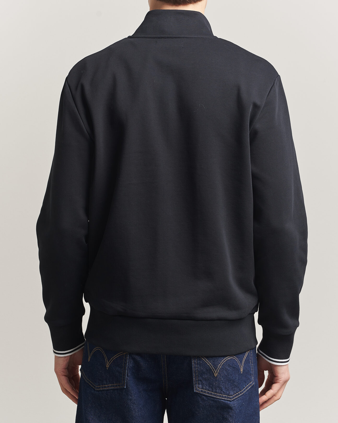 Homme | Pulls Et Tricots | Fred Perry | Full Zip Sweatshirt Black