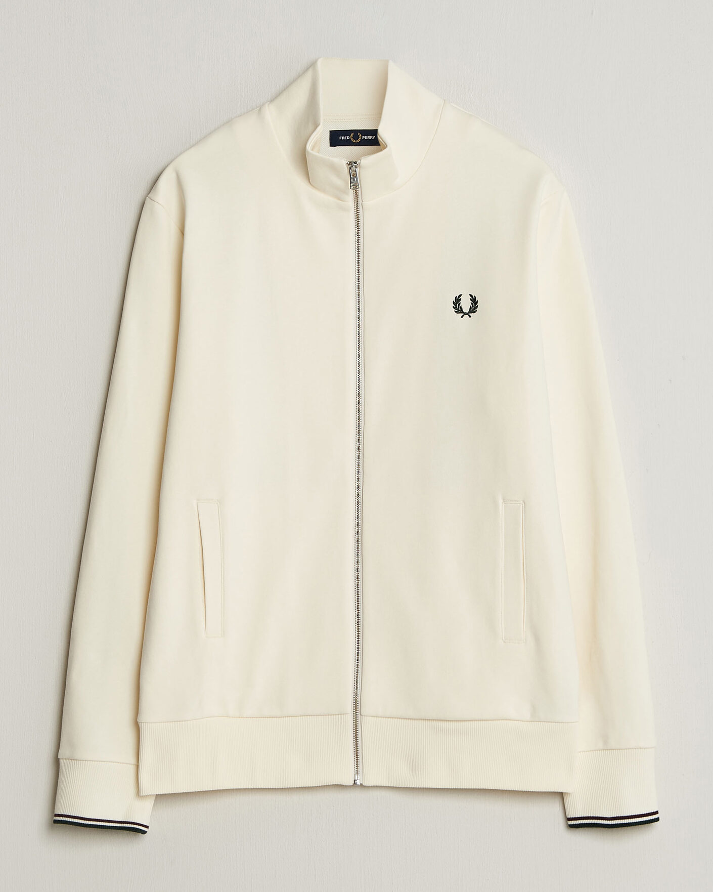 Heren | Truien | Fred Perry | Full Zip Sweatshirt Ecru