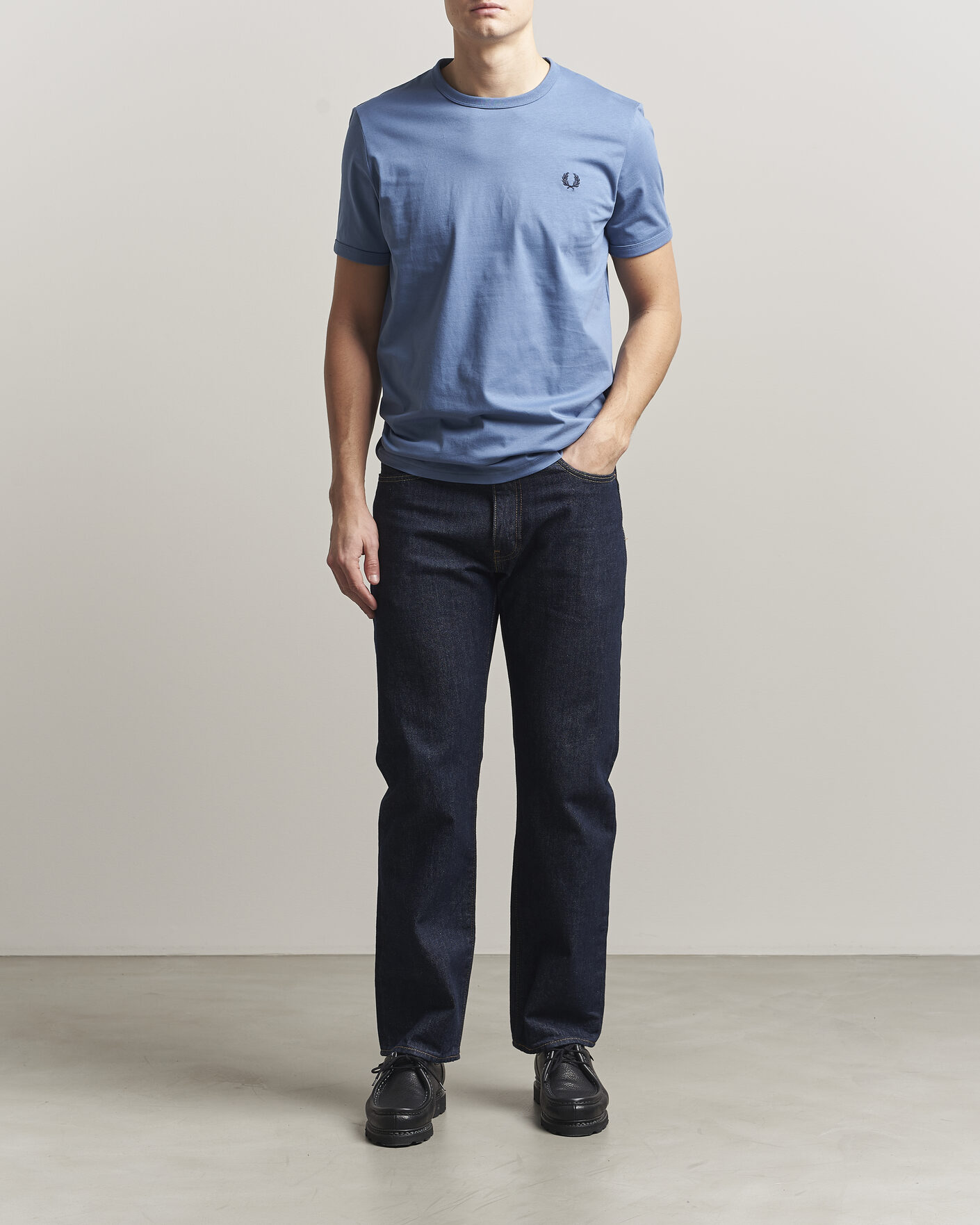 Heren | T-shirts | Fred Perry | Ringer T-Shirt Ace Blue