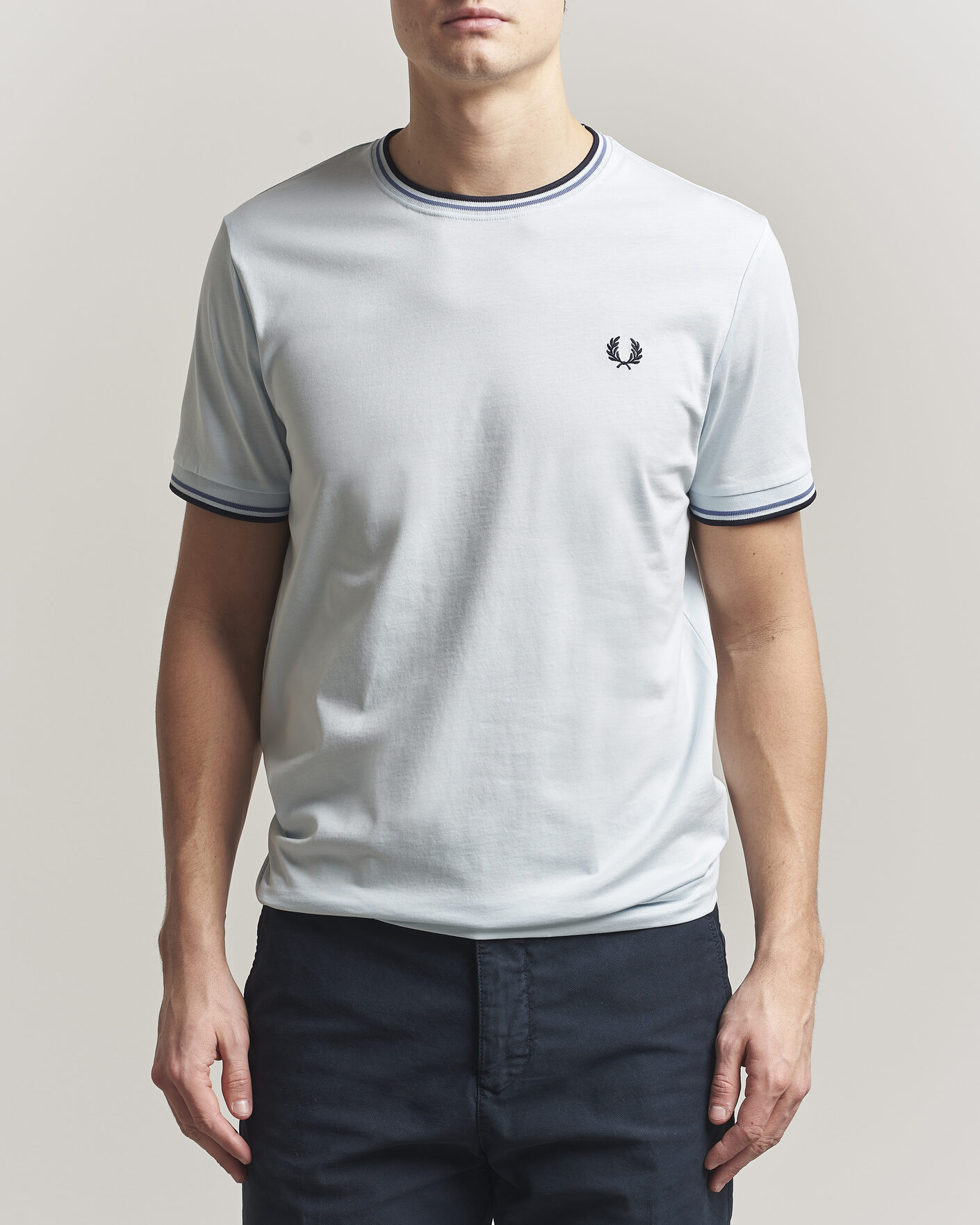 Heren | T-shirts | Fred Perry | Twin Tipped T-Shirt Light Ice