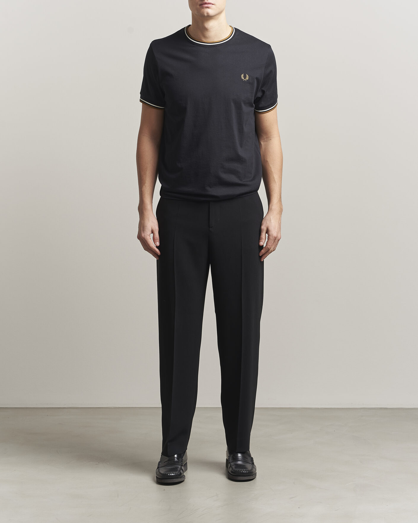 Heren | T-shirts | Fred Perry | Twin Tipped T-Shirt Black