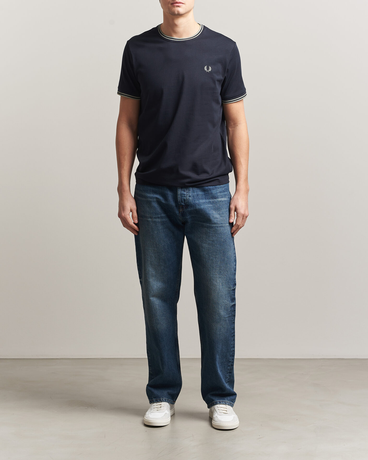 Homme | T-shirts | Fred Perry | Twin Tipped T-Shirt Navy