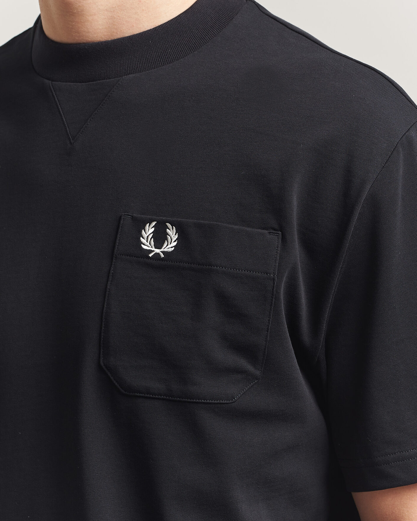 Heren | T-shirts | Fred Perry | Heavy Pocket T-Shirt Black