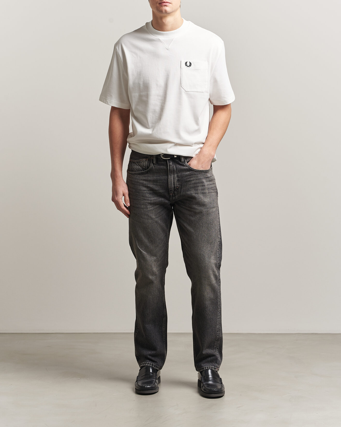 Homme | T-shirts | Fred Perry | Heavy Pocket T-Shirt Snow White