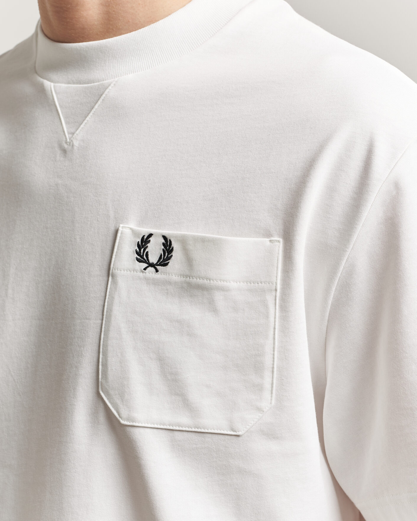 Homme | T-shirts | Fred Perry | Heavy Pocket T-Shirt Snow White