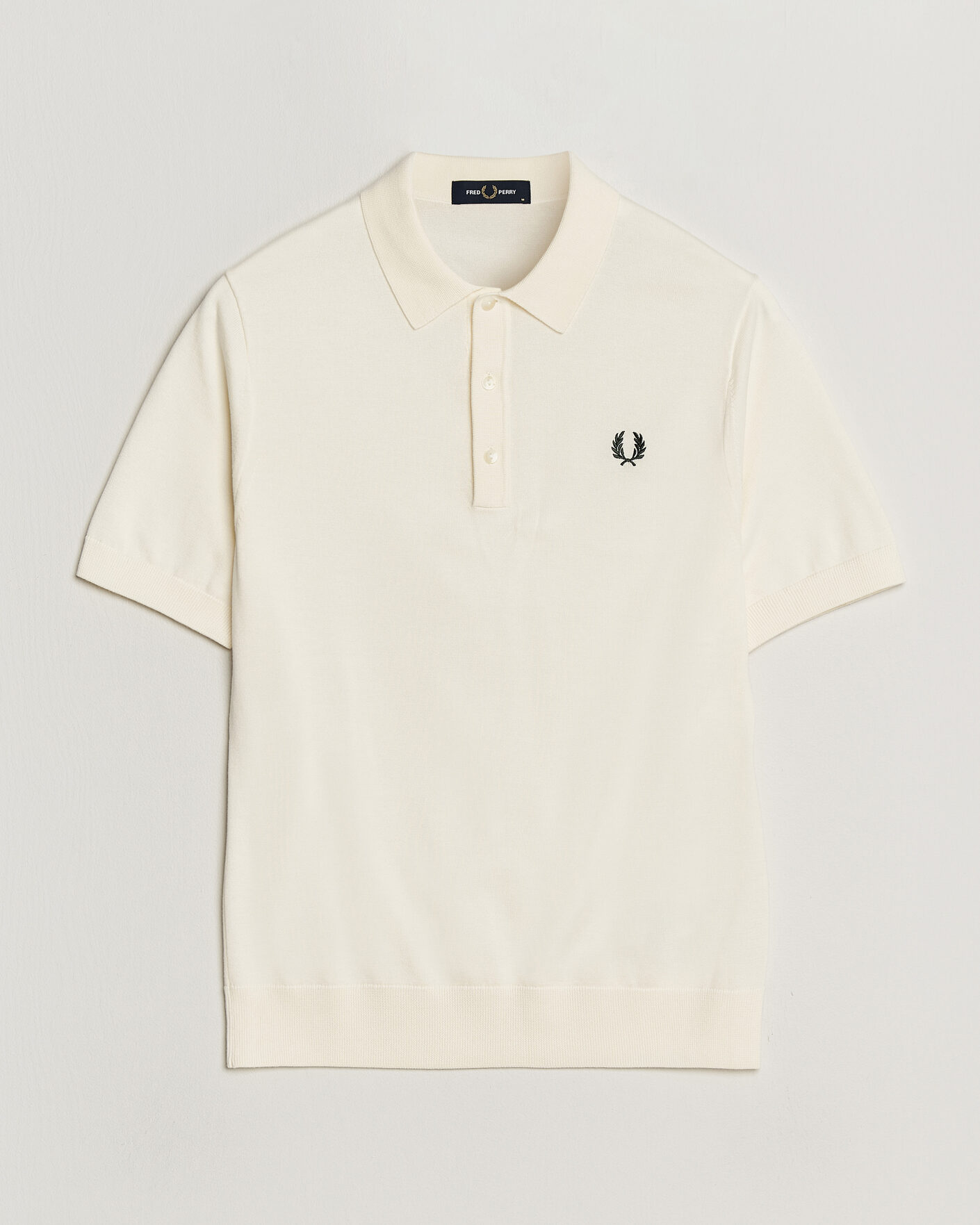 Heren | Polo's | Fred Perry | Cotton Knitted Polo Ecru