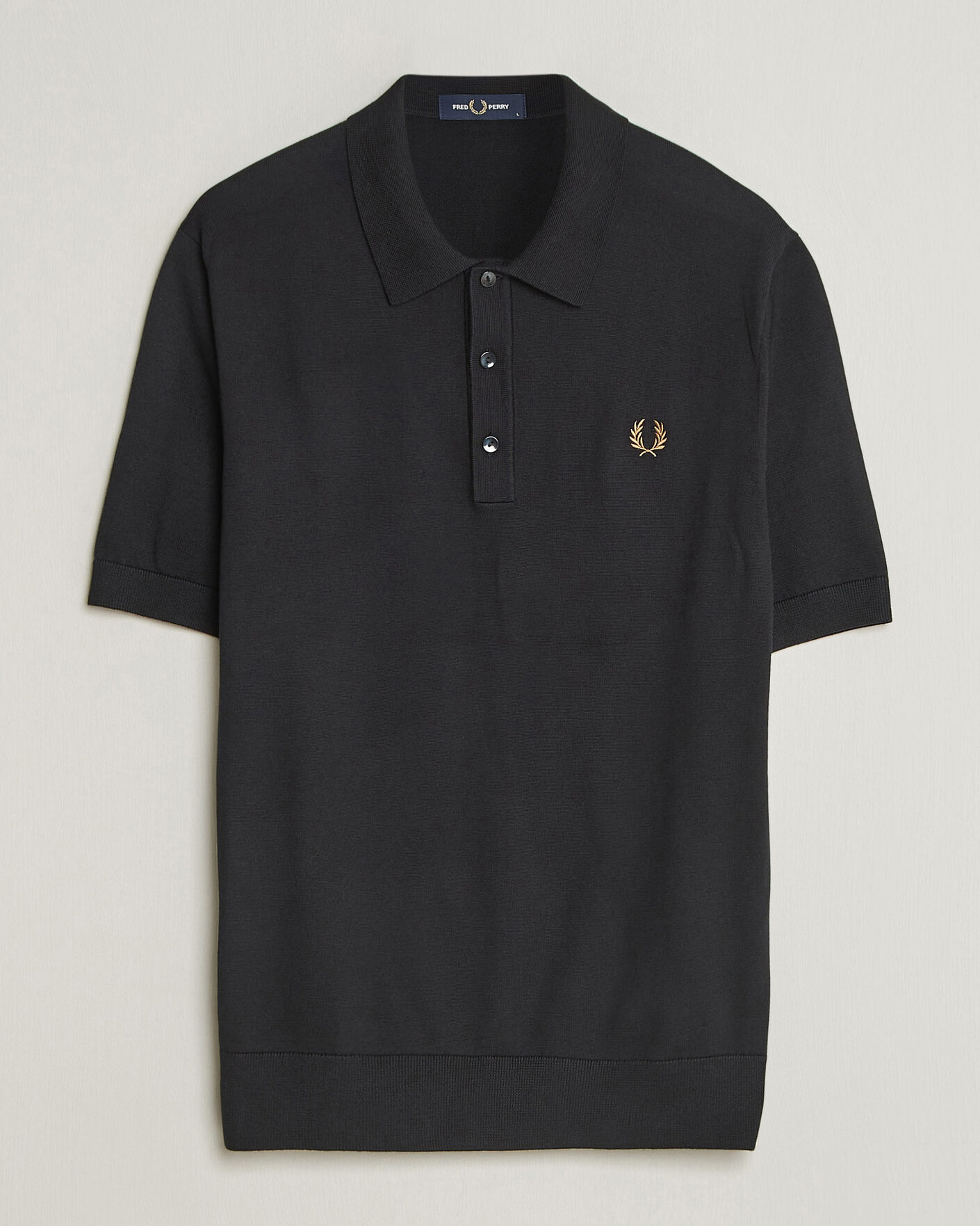 Homme | Polos | Fred Perry | Cotton Knitted Polo Black