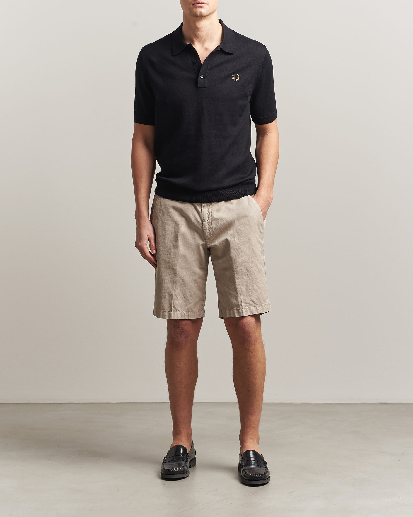 Heren | Polo's | Fred Perry | Cotton Knitted Polo Black