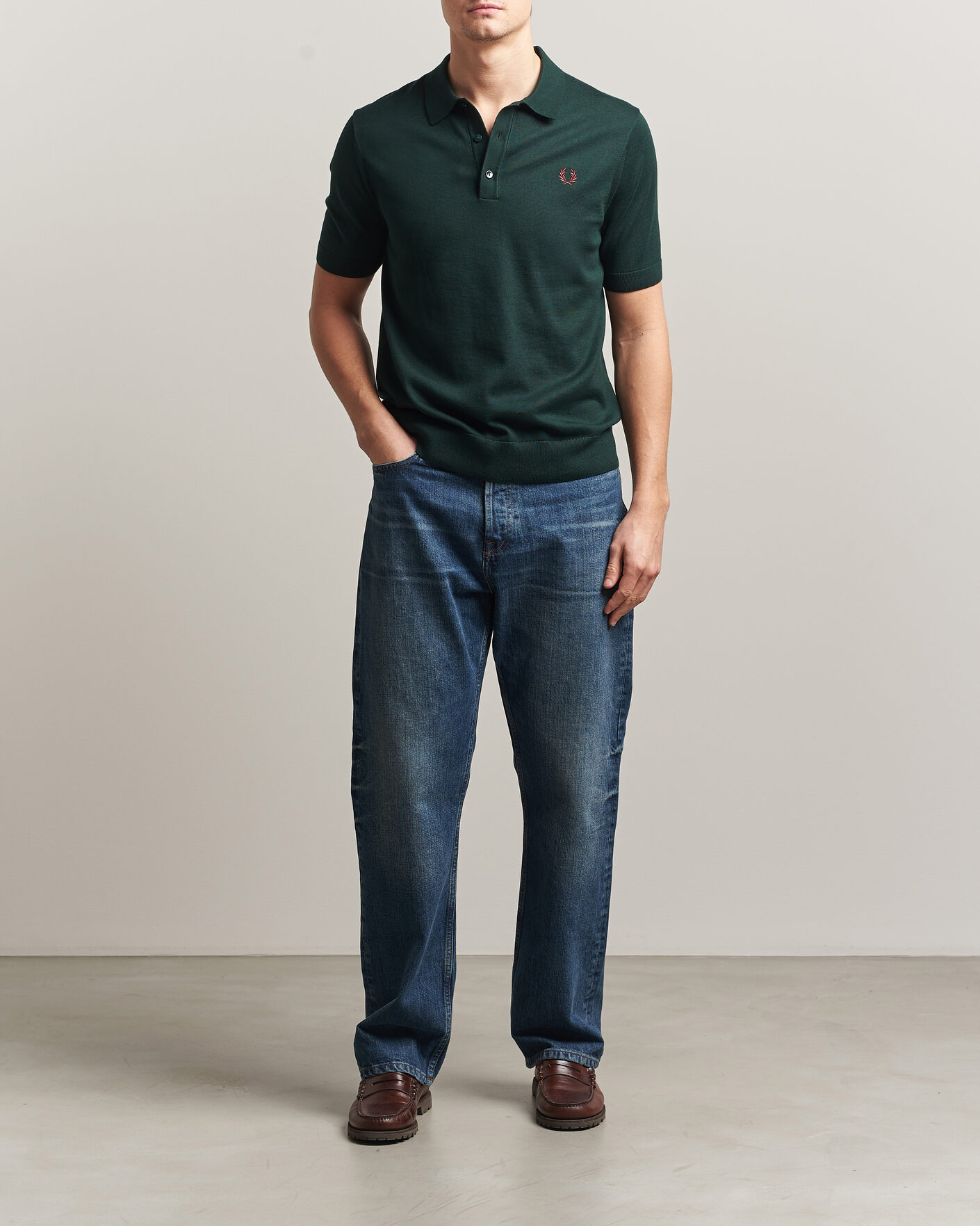 Heren | Polo's | Fred Perry | Cotton Knitted Polo Grassroots Green