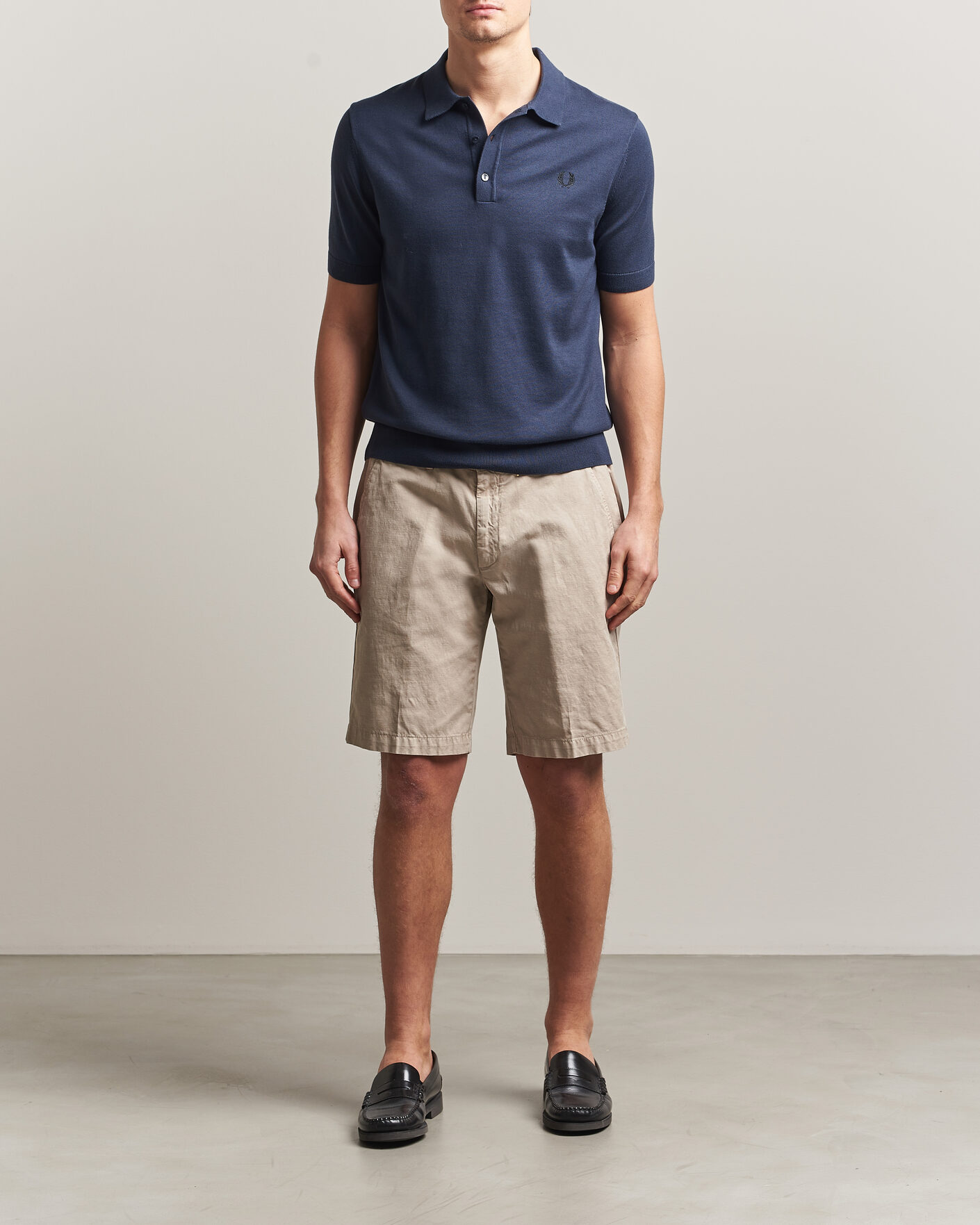 Homme | Polos | Fred Perry | Cotton Knitted Polo Dark Airforce
