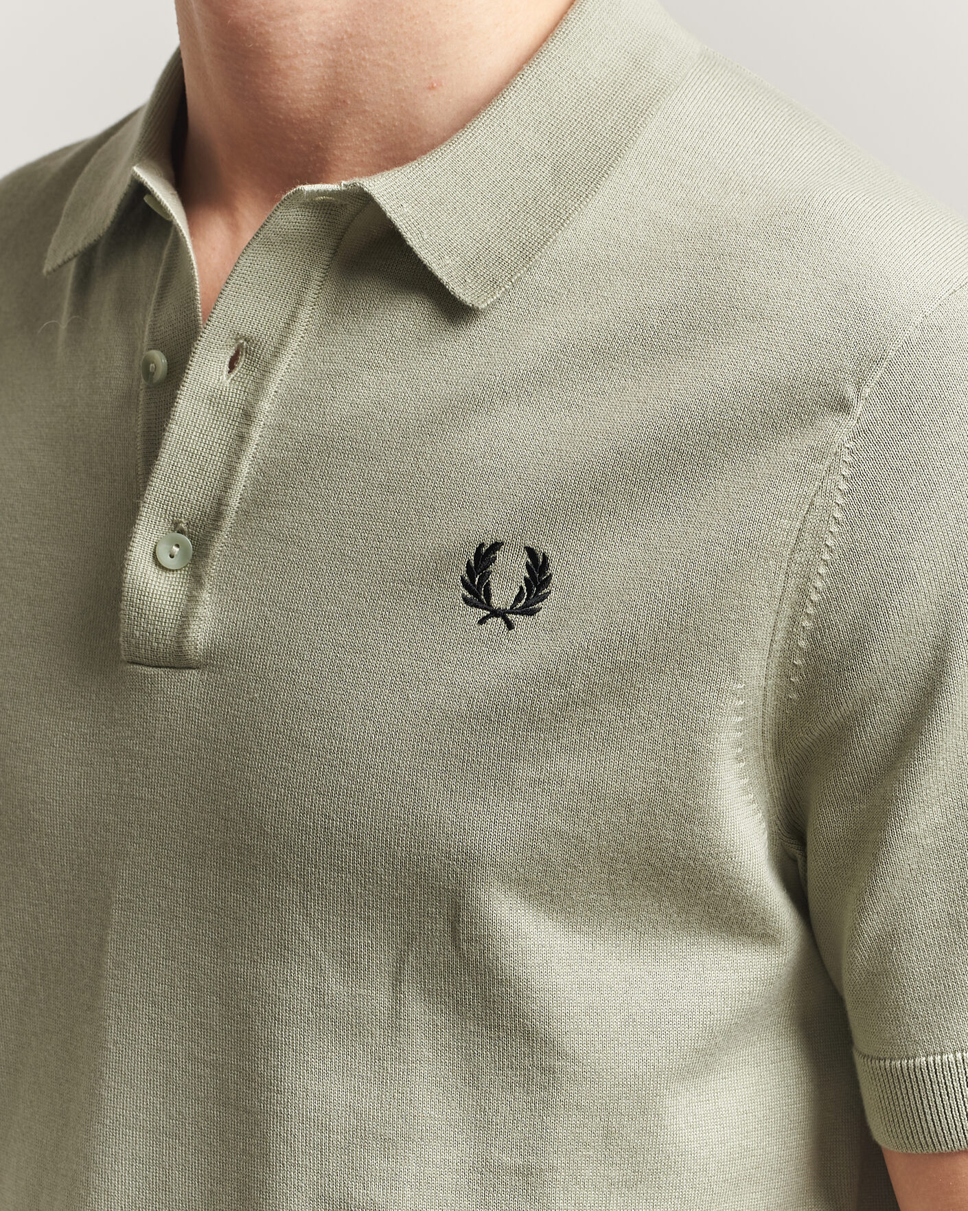 Heren | Polo's | Fred Perry | Cotton Knitted Polo Seagrass Green