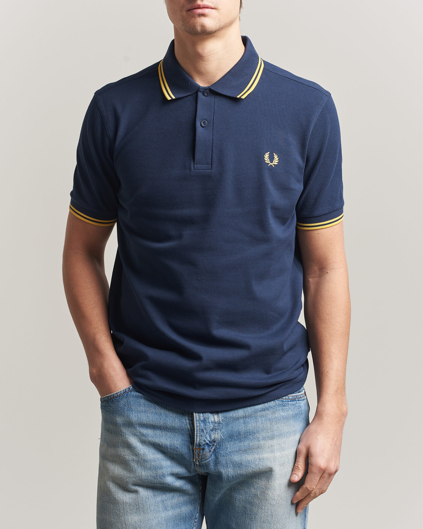 Heren | Polo's | Fred Perry | Twin Tipped Polo Shirt Tennis Blue