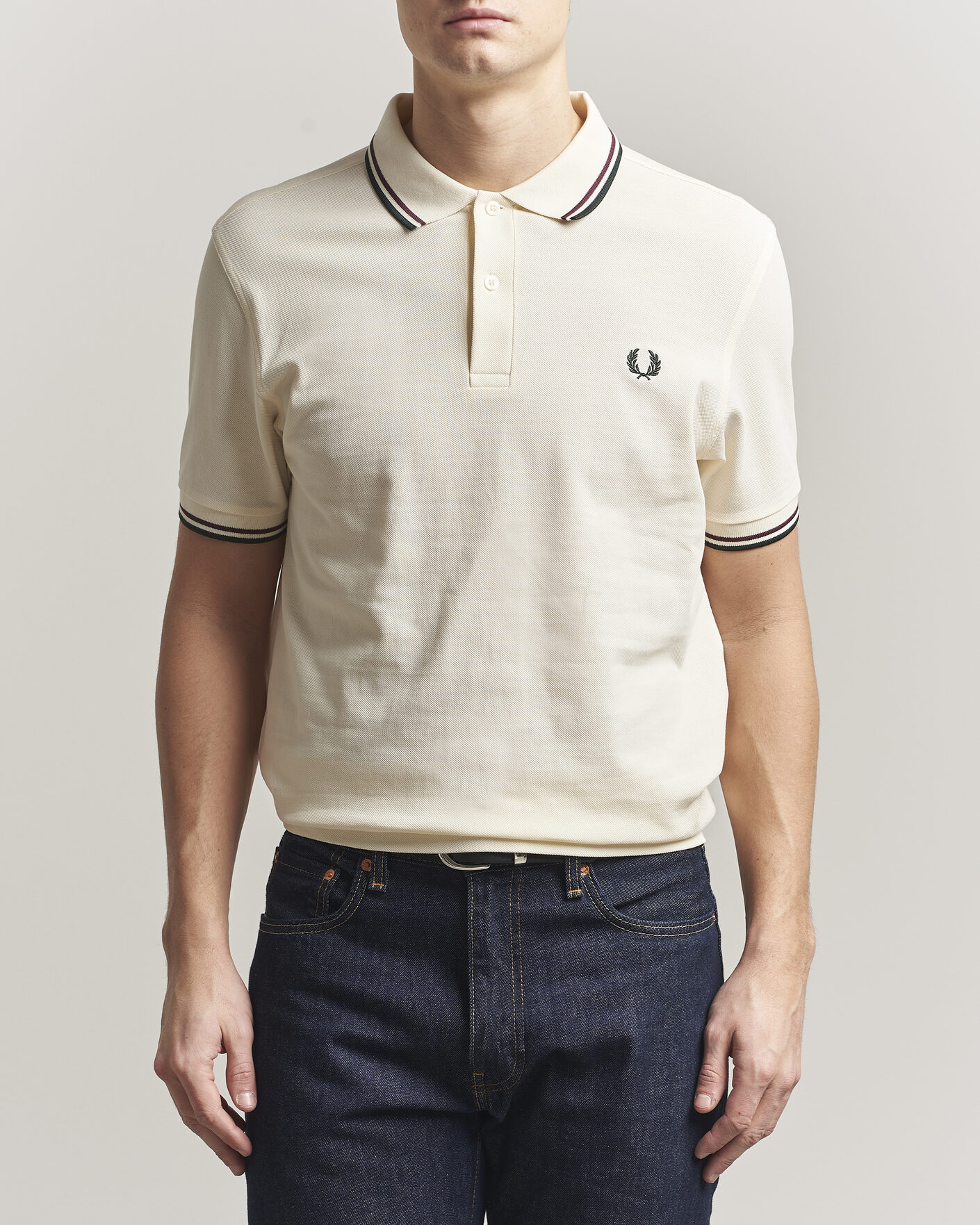 Heren | Polo's | Fred Perry | Twin Tipped Polo Shirt Ecru