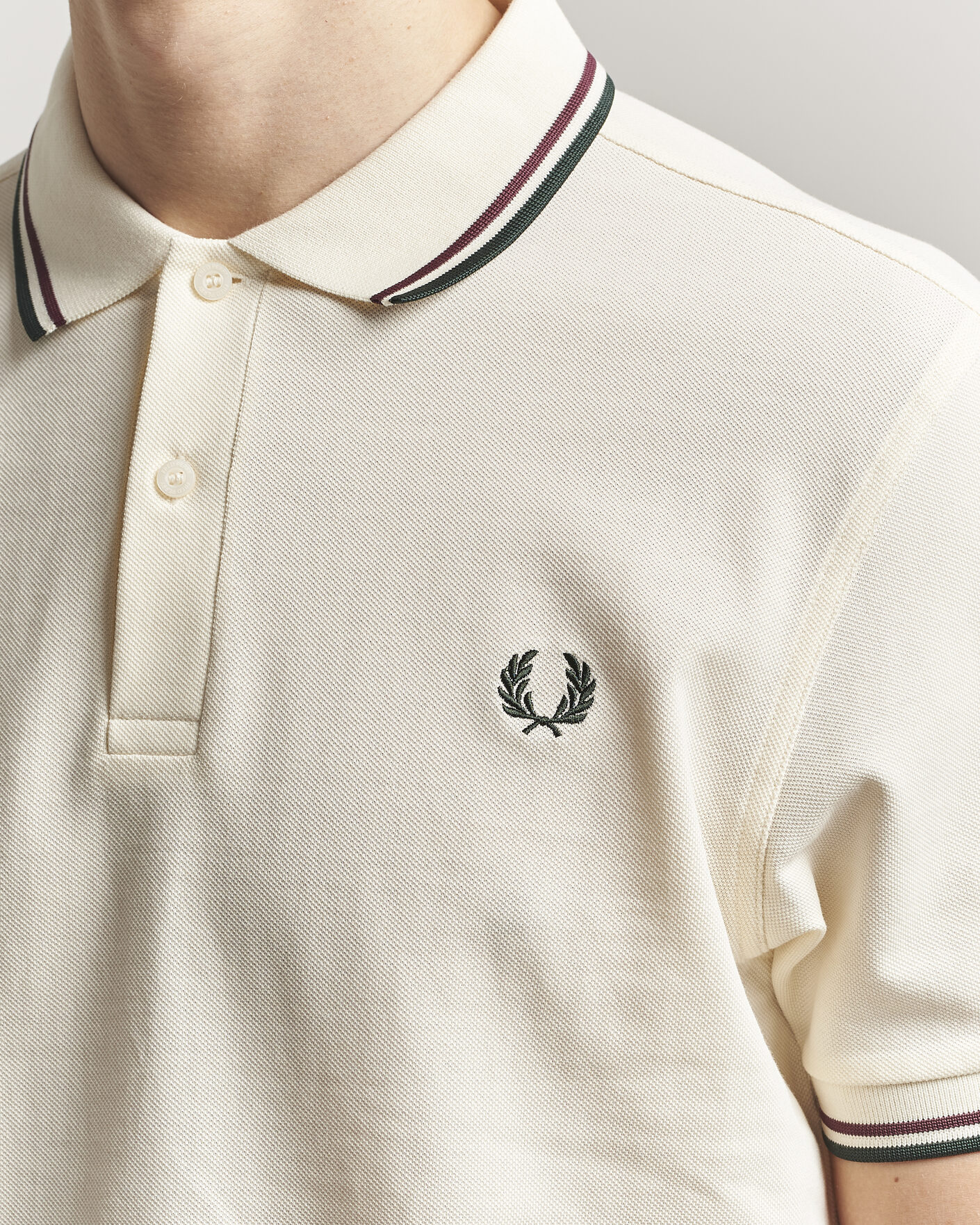 Heren | Polo's | Fred Perry | Twin Tipped Polo Shirt Ecru