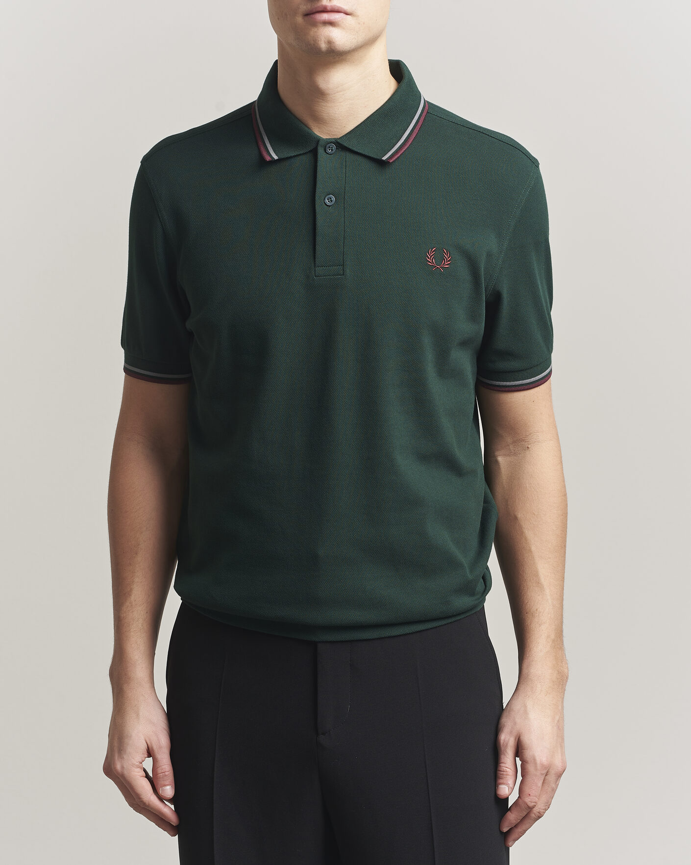 Heren | Polo's | Fred Perry | Twin Tipped Polo Shirt Grassroots Green