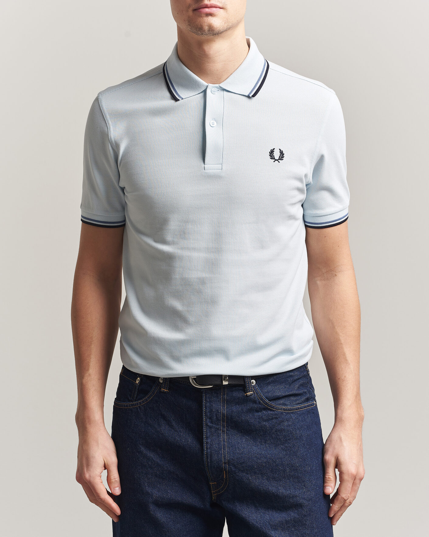 Heren | Polo's | Fred Perry | Twin Tipped Polo Shirt Light Ice